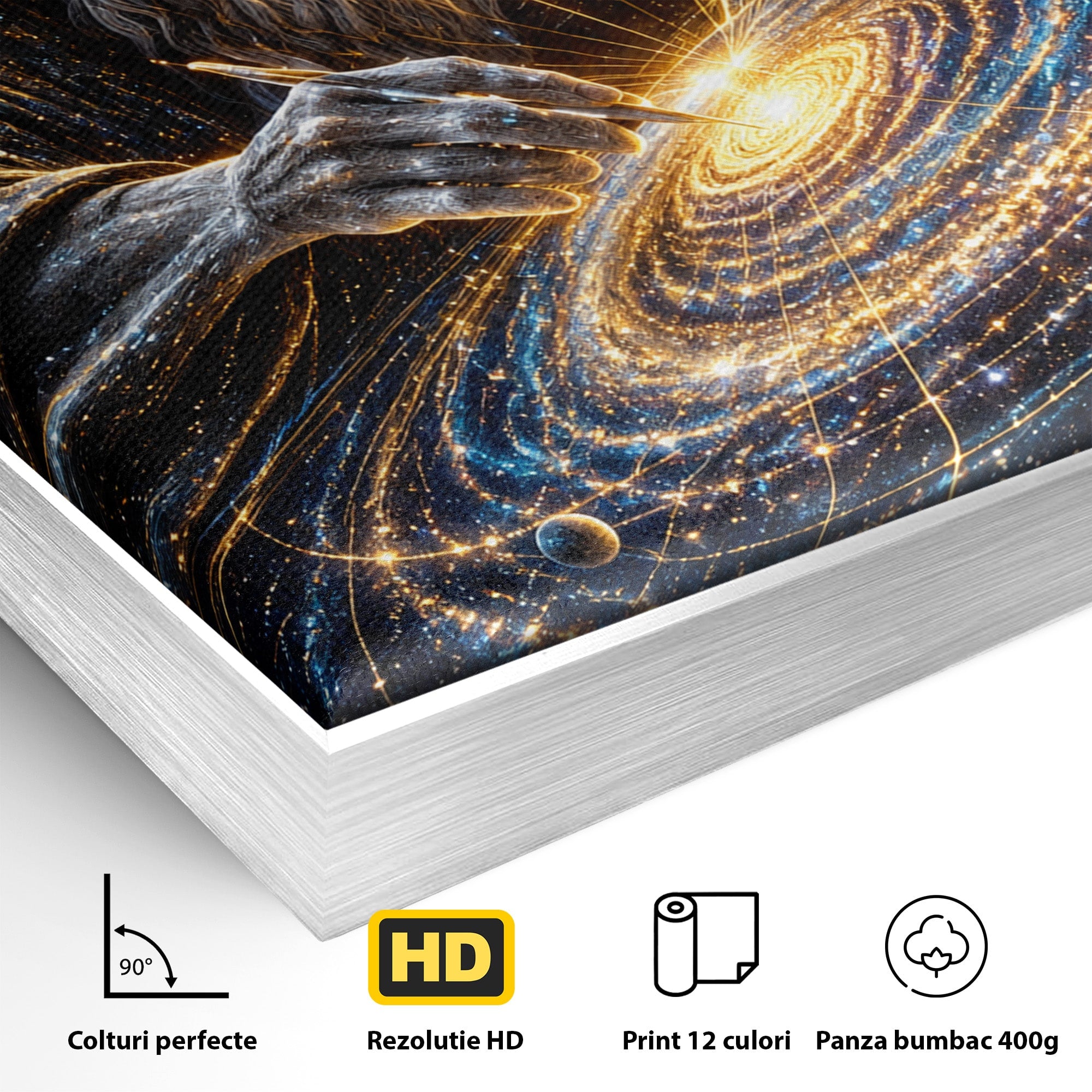 Tablou Canvas Premium LuxCanva® U1004, Creatorul Universului, Univers, Creator, Spatiu, Misticism, Living, Culori Vibrante