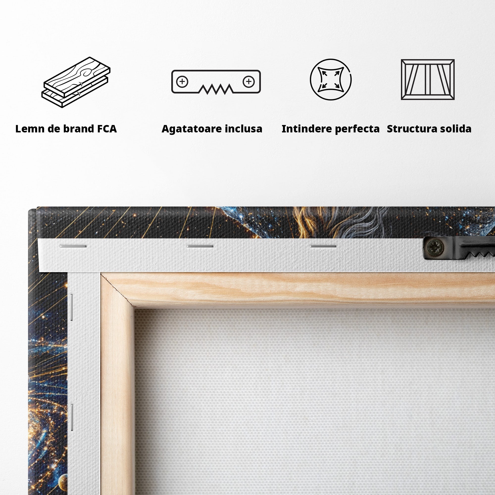 Tablou Canvas Premium LuxCanva® U1004, Creatorul Universului, Univers, Creator, Spatiu, Misticism, Living, Culori Vibrante