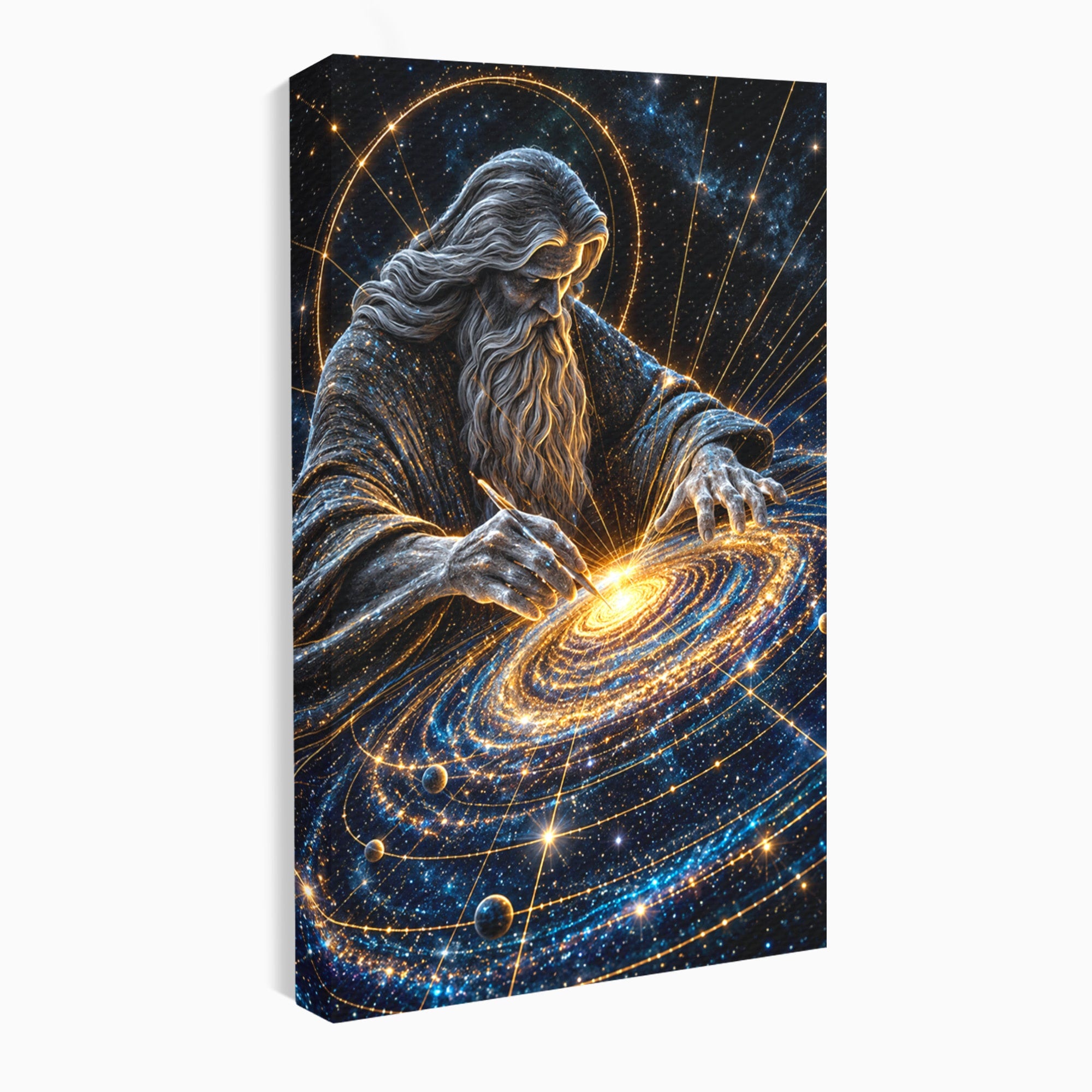 Tablou Canvas Premium LuxCanva® U1004, Creatorul Universului, Univers, Creator, Spatiu, Misticism, Living, Culori Vibrante