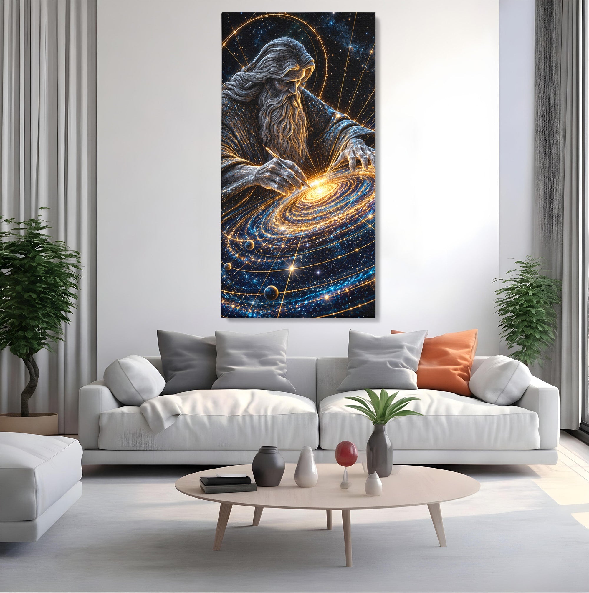 Tablou Canvas Premium LuxCanva® U1004, Creatorul Universului, Univers, Creator, Spatiu, Misticism, Living, Culori Vibrante