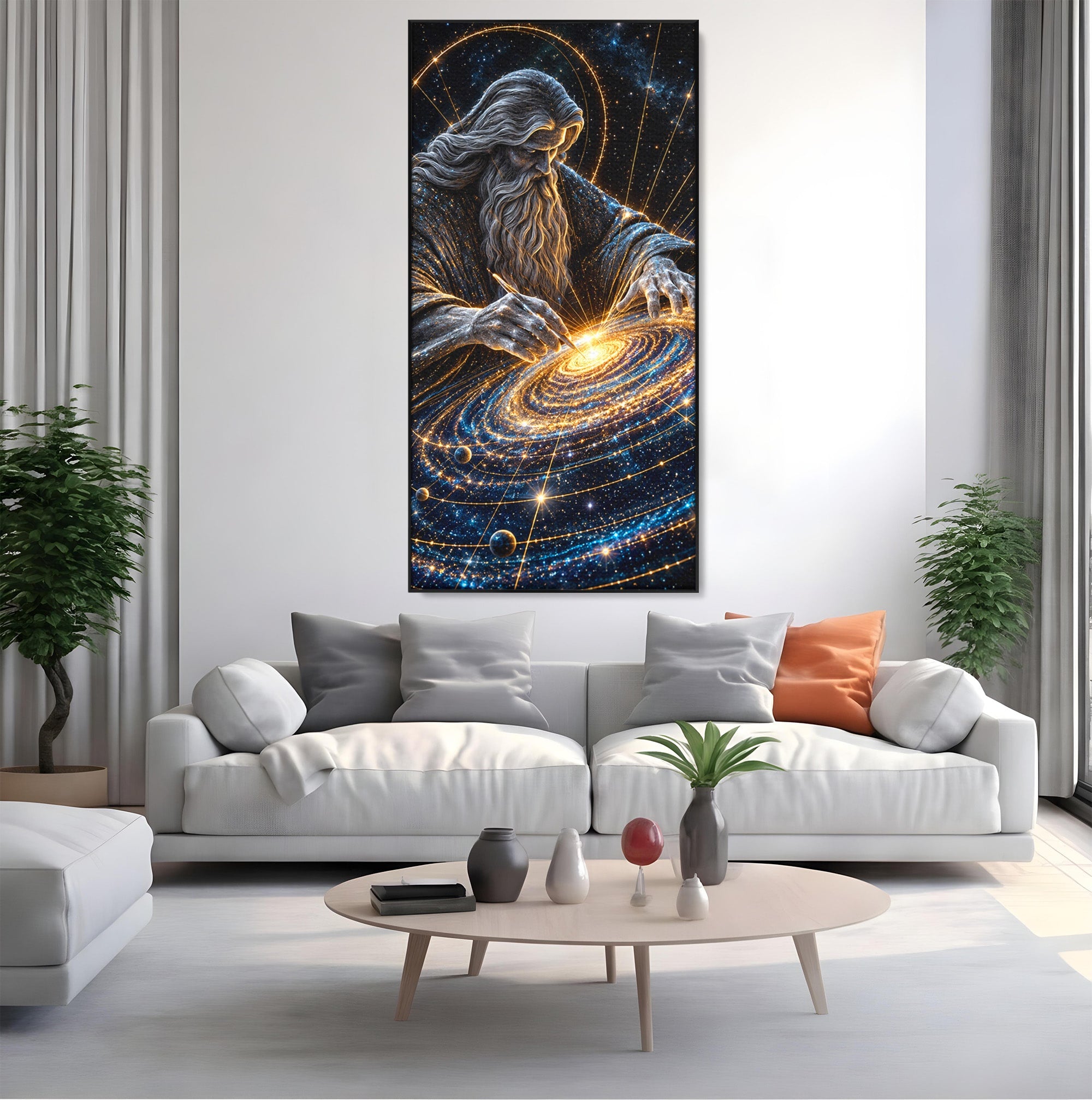Tablou Canvas Premium LuxCanva® U1004, Creatorul Universului, Univers, Creator, Spatiu, Misticism, Living, Culori Vibrante