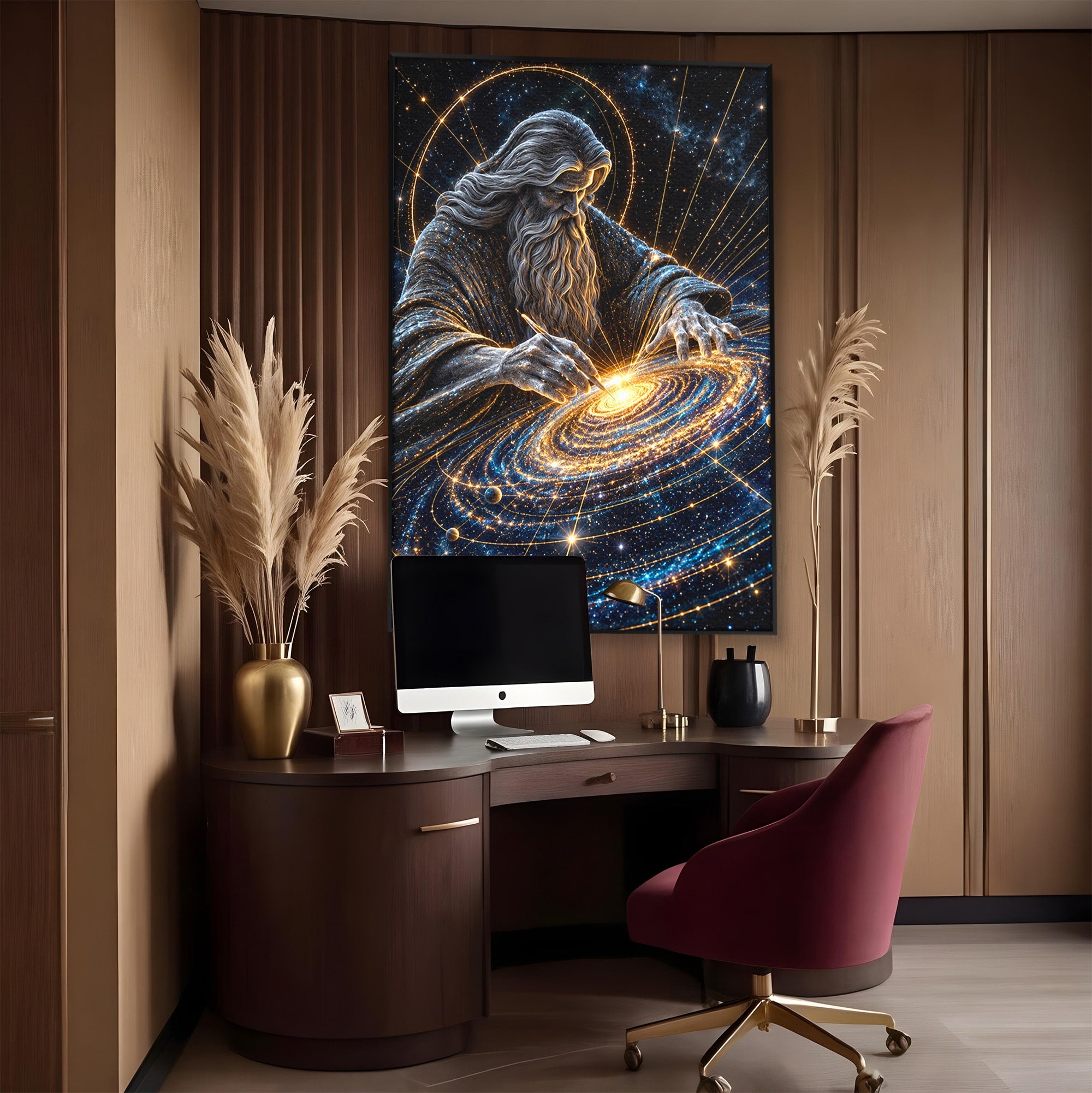 Tablou Canvas Premium LuxCanva® U1004, Creatorul Universului, Univers, Creator, Spatiu, Misticism, Living, Culori Vibrante