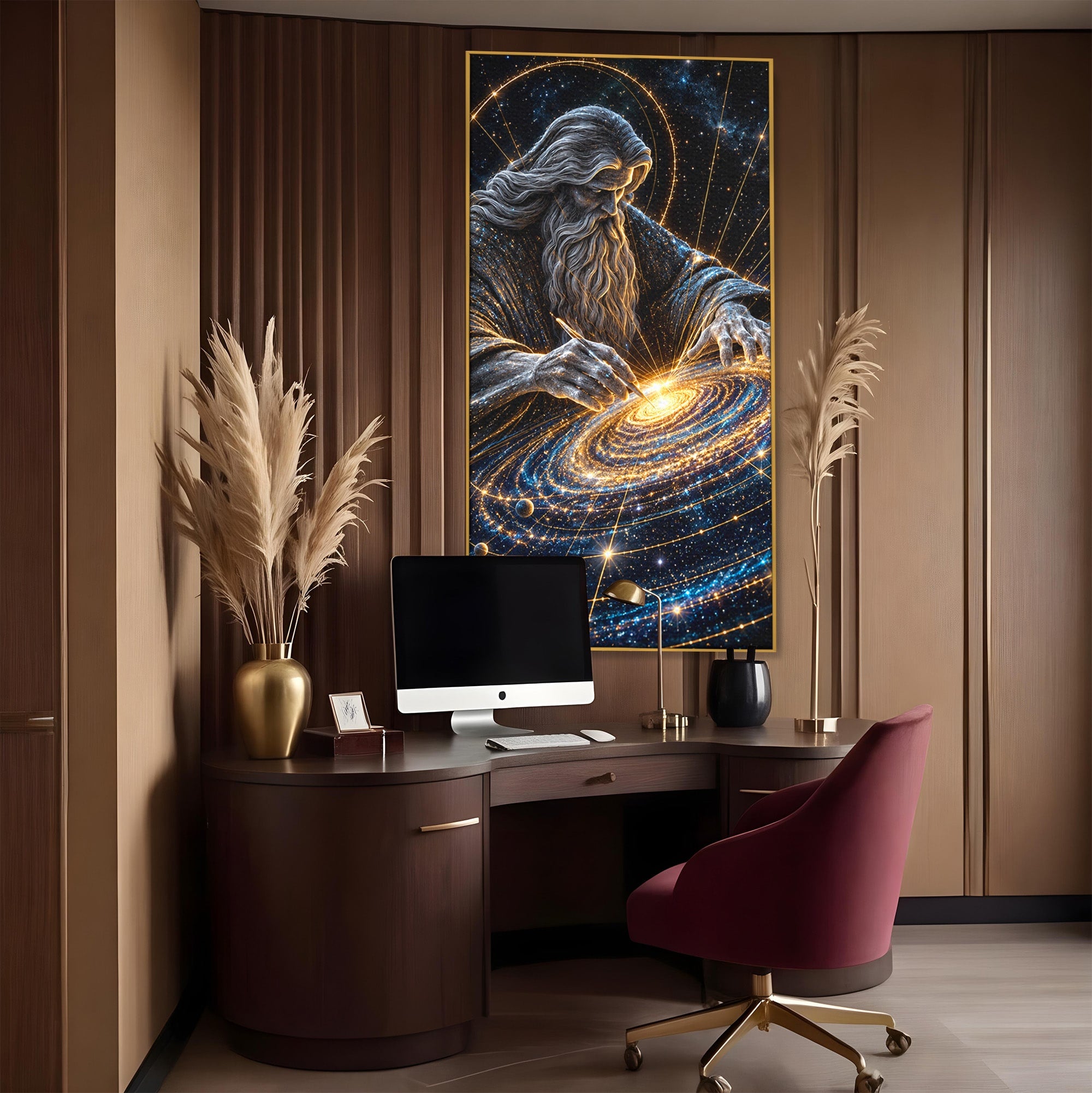 Tablou Canvas Premium LuxCanva® U1004, Creatorul Universului, Univers, Creator, Spatiu, Misticism, Living, Culori Vibrante