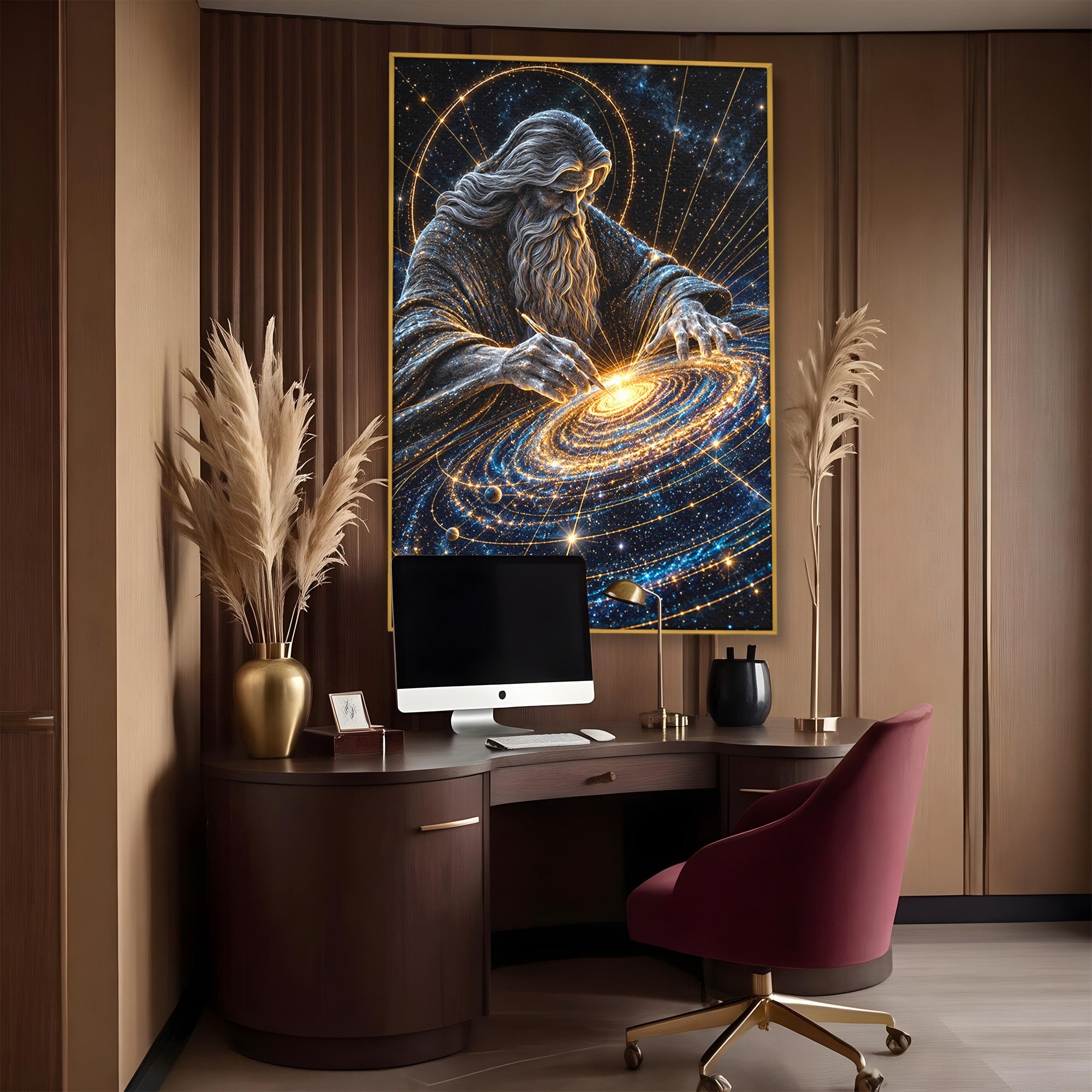 Tablou Canvas Premium LuxCanva® U1004, Creatorul Universului, Univers, Creator, Spatiu, Misticism, Living, Culori Vibrante