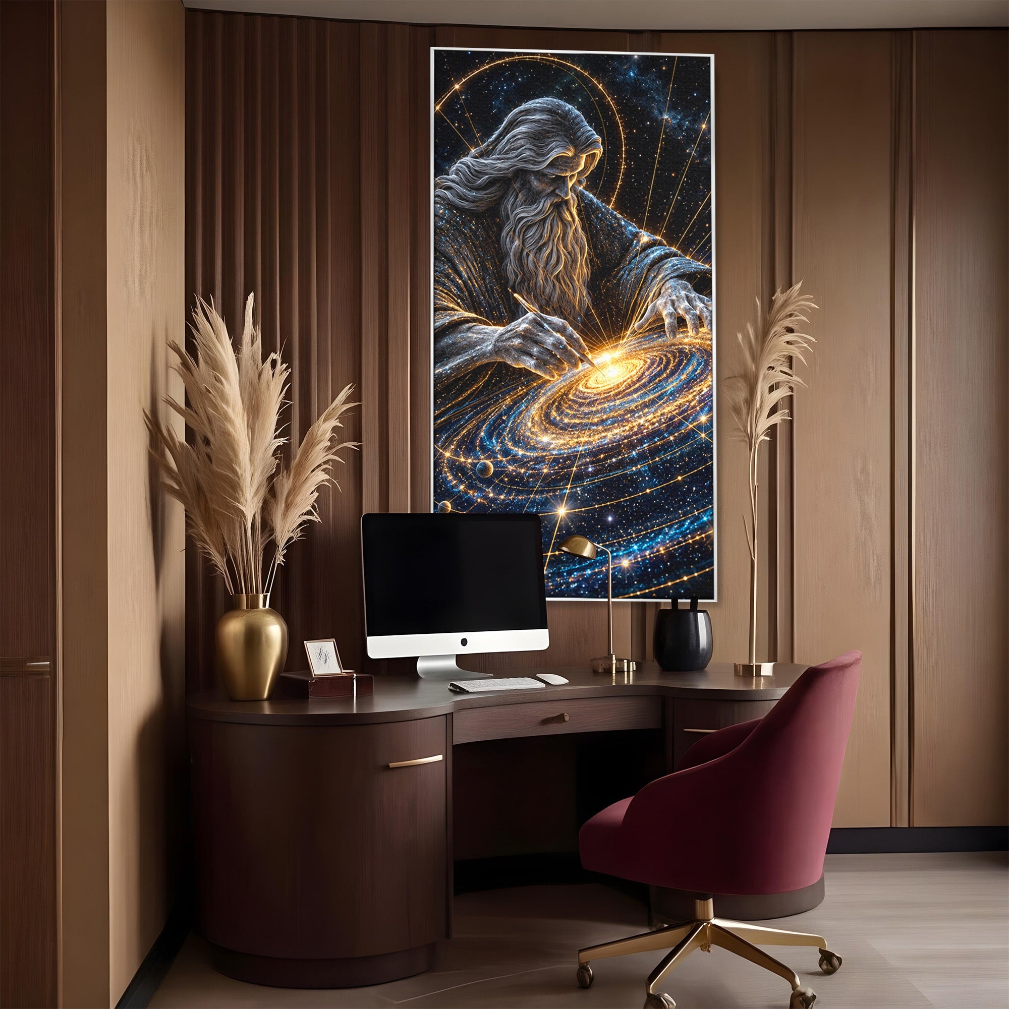 Tablou Canvas Premium LuxCanva® U1004, Creatorul Universului, Univers, Creator, Spatiu, Misticism, Living, Culori Vibrante