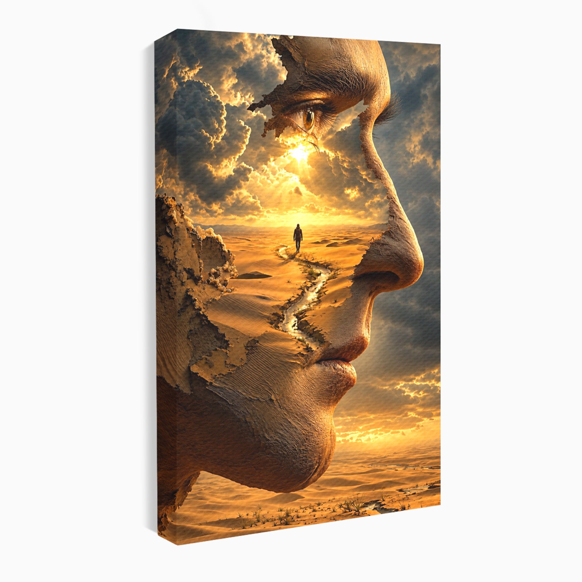 Tablou Canvas Premium LuxCanva® U1007, Chip In Desert, Chip, Desert, Apus, Living, Peisaj, Culori Vibrante