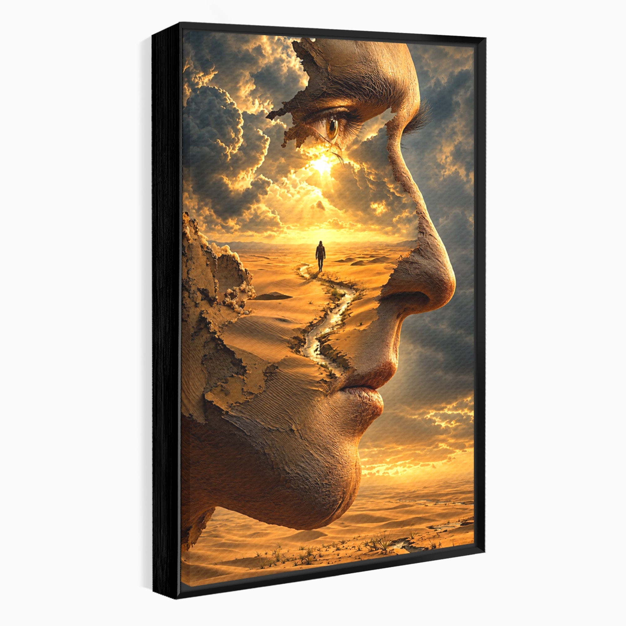 Tablou Canvas Premium LuxCanva® U1007, Chip In Desert, Chip, Desert, Apus, Living, Peisaj, Culori Vibrante