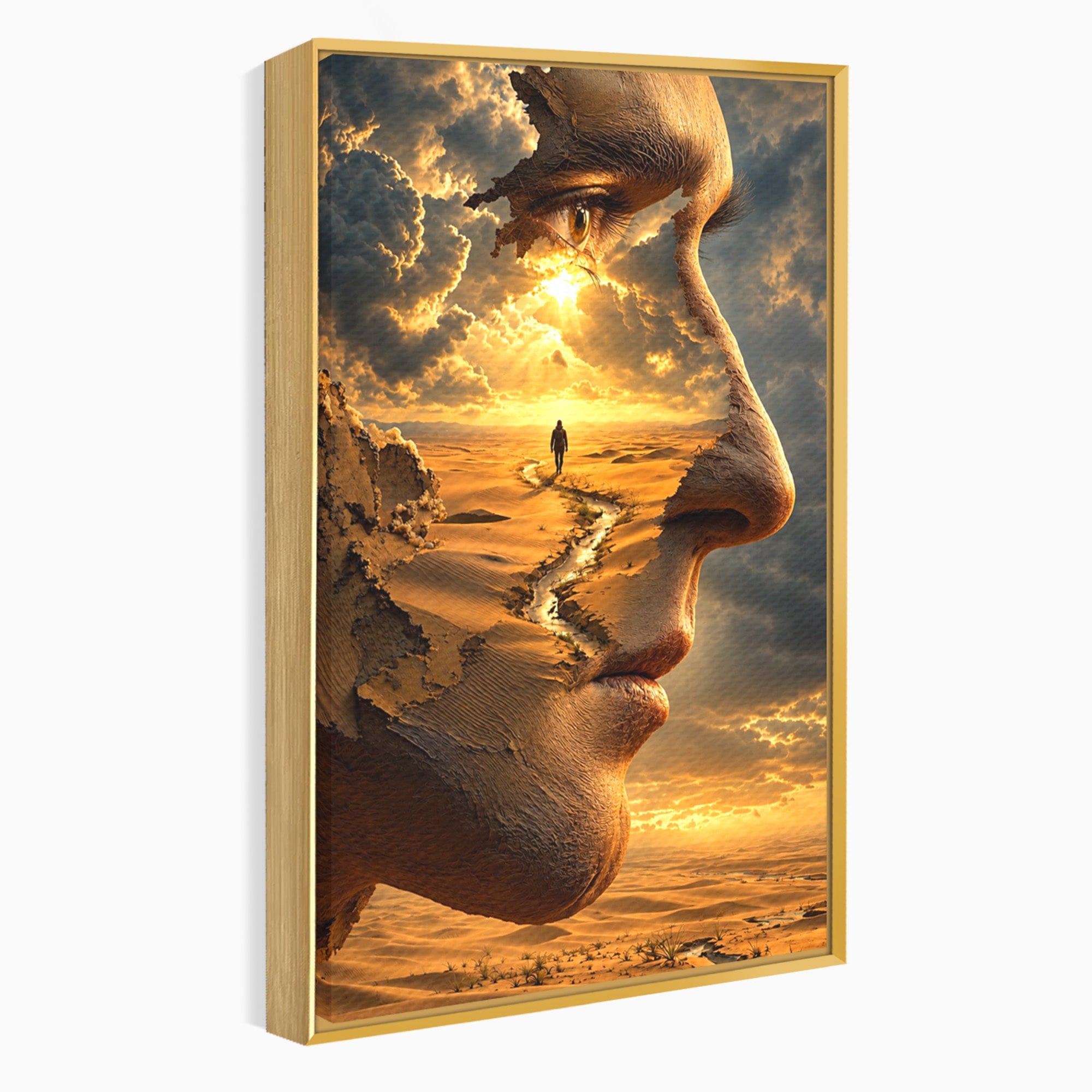 Tablou Canvas Premium LuxCanva® U1007, Chip In Desert, Chip, Desert, Apus, Living, Peisaj, Culori Vibrante