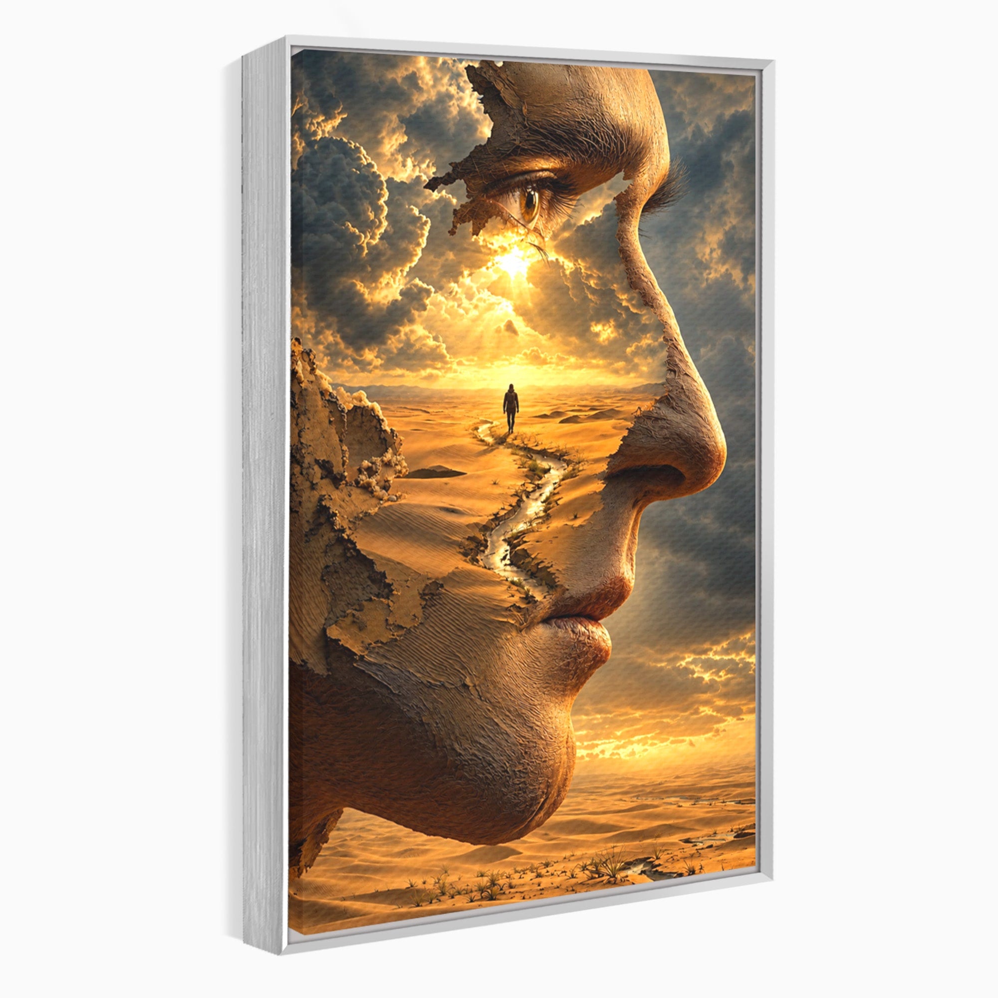 Tablou Canvas Premium LuxCanva® U1007, Chip In Desert, Chip, Desert, Apus, Living, Peisaj, Culori Vibrante