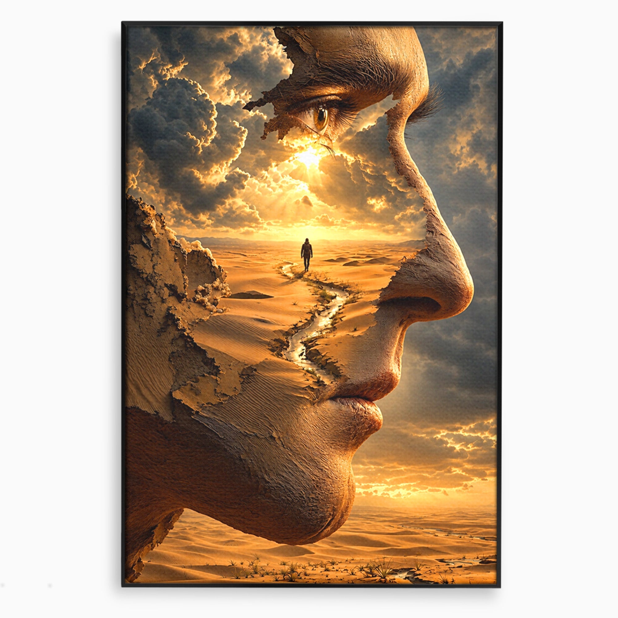 Tablou Canvas Premium LuxCanva® U1007, Chip In Desert, Chip, Desert, Apus, Living, Peisaj, Culori Vibrante