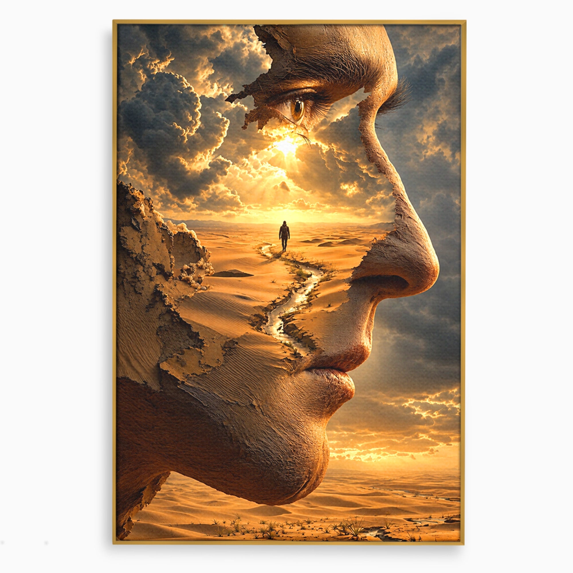 Tablou Canvas Premium LuxCanva® U1007, Chip In Desert, Chip, Desert, Apus, Living, Peisaj, Culori Vibrante