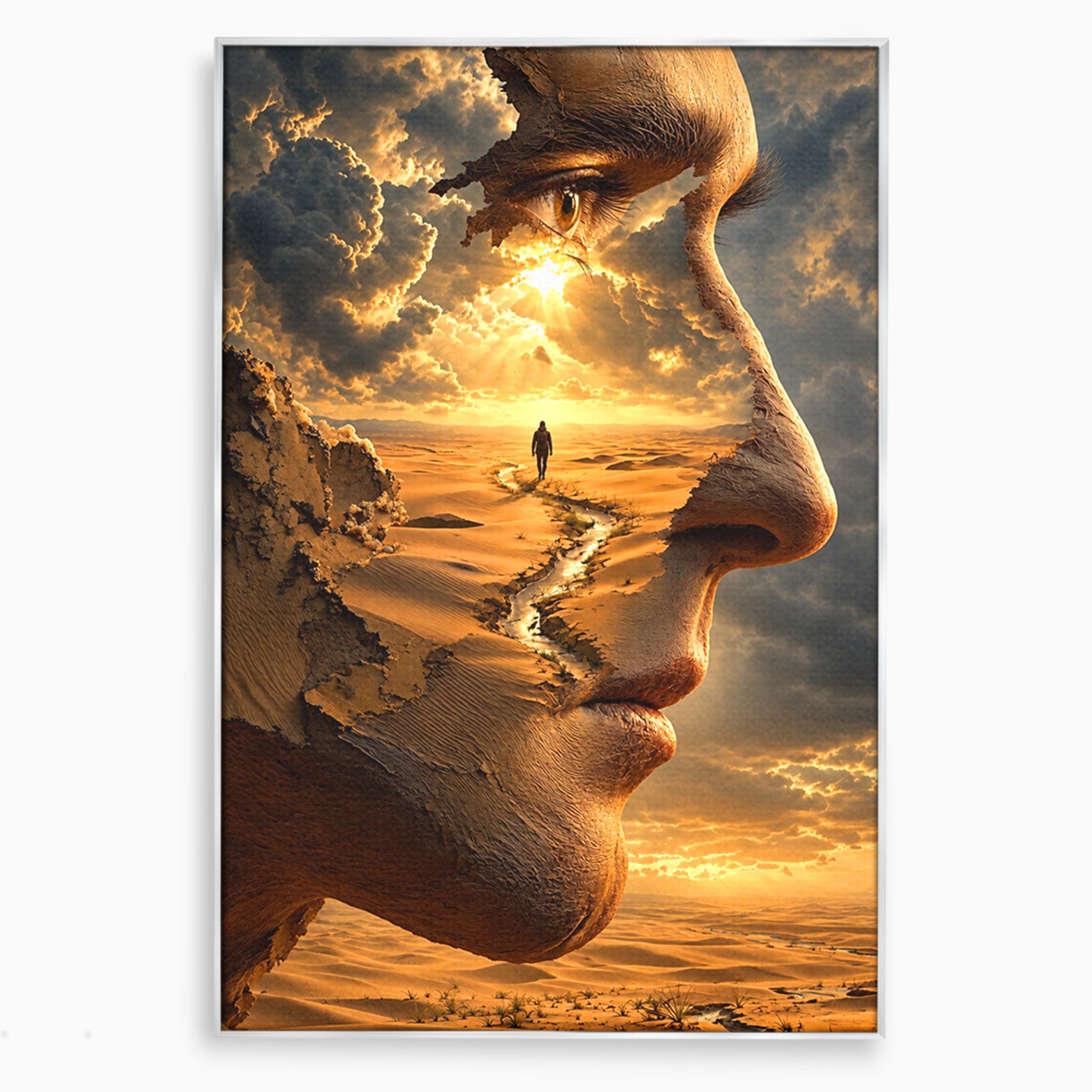 Tablou Canvas Premium LuxCanva® U1007, Chip In Desert, Chip, Desert, Apus, Living, Peisaj, Culori Vibrante