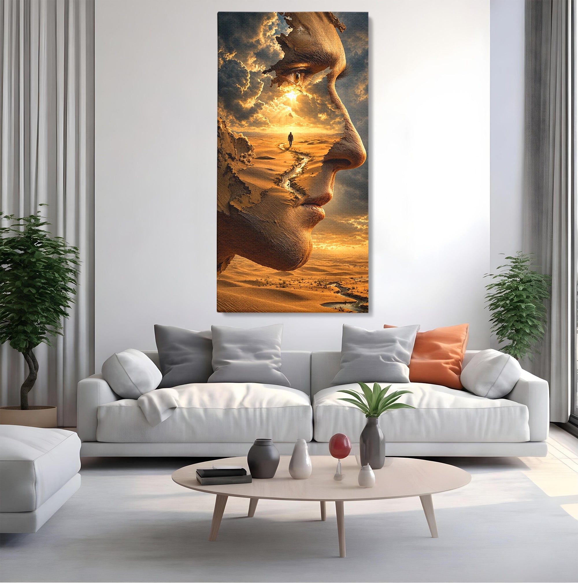 Tablou Canvas Premium LuxCanva® U1007, Chip In Desert, Chip, Desert, Apus, Living, Peisaj, Culori Vibrante