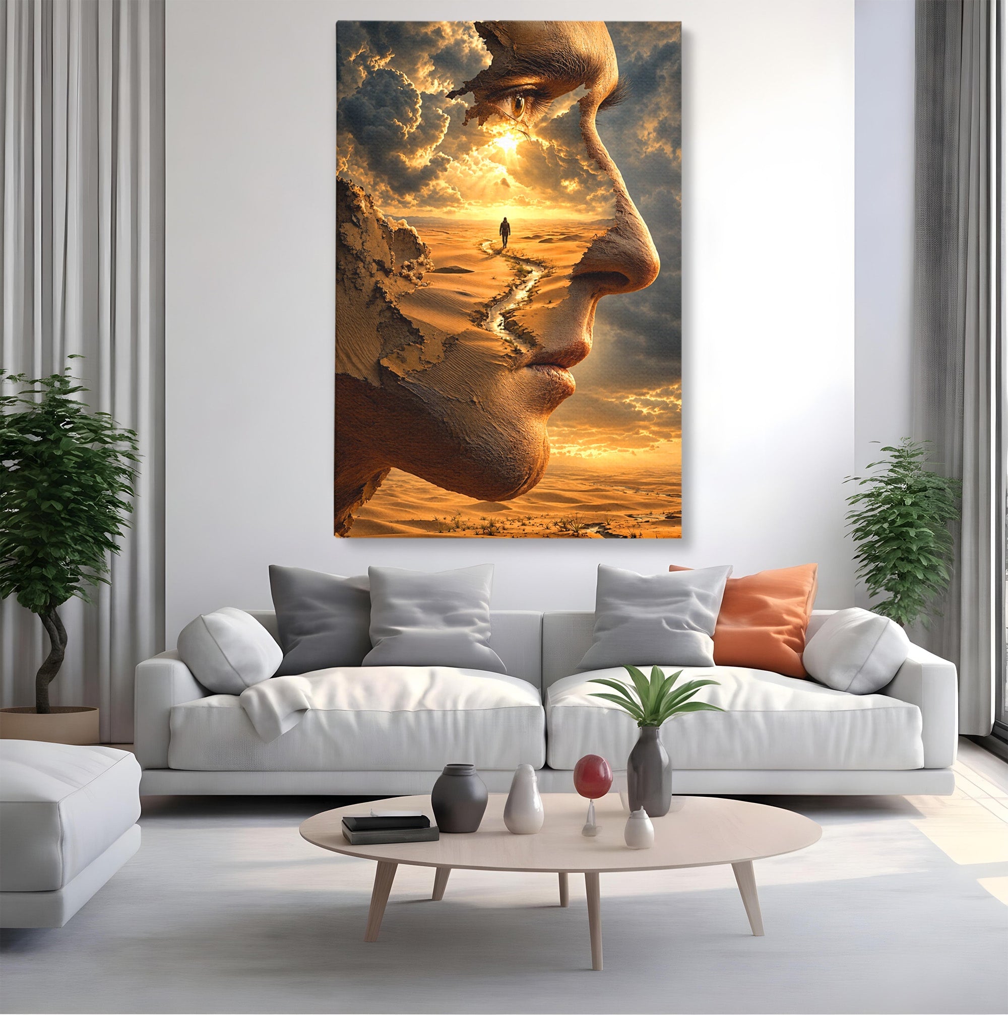 Tablou Canvas Premium LuxCanva® U1007, Chip In Desert, Chip, Desert, Apus, Living, Peisaj, Culori Vibrante