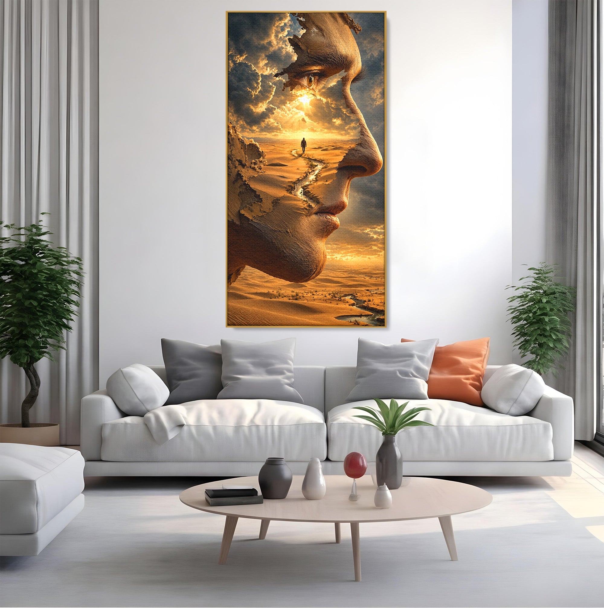 Tablou Canvas Premium LuxCanva® U1007, Chip In Desert, Chip, Desert, Apus, Living, Peisaj, Culori Vibrante