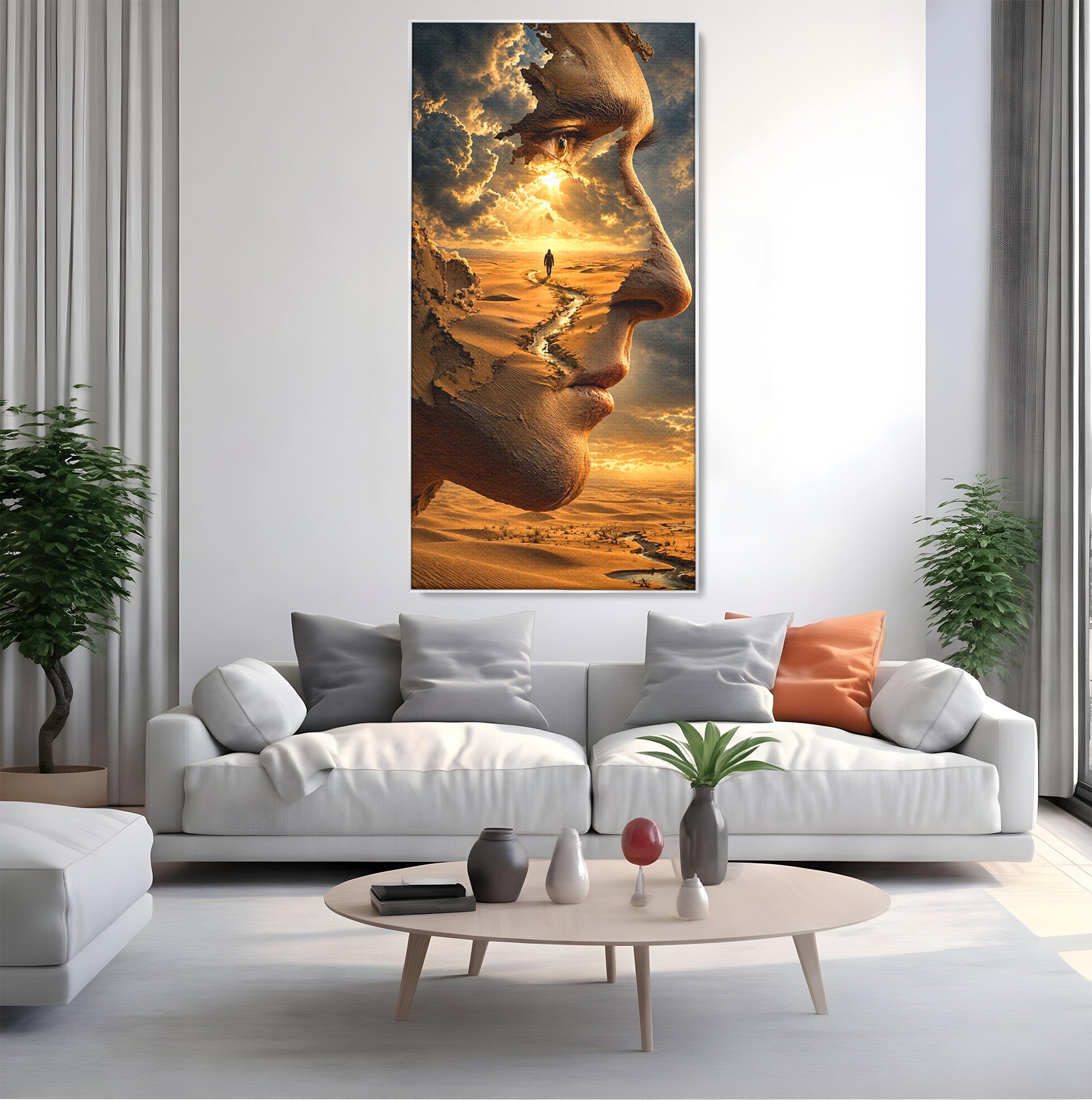 Tablou Canvas Premium LuxCanva® U1007, Chip In Desert, Chip, Desert, Apus, Living, Peisaj, Culori Vibrante