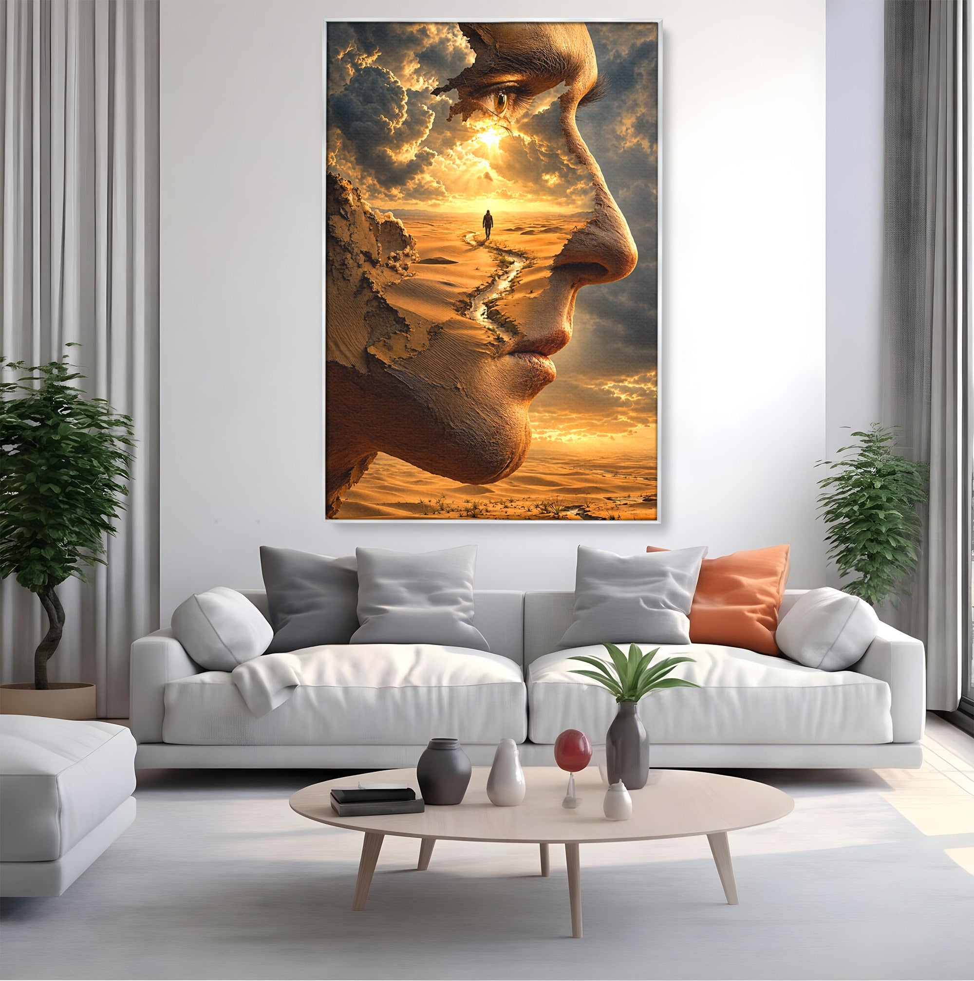 Tablou Canvas Premium LuxCanva® U1007, Chip In Desert, Chip, Desert, Apus, Living, Peisaj, Culori Vibrante