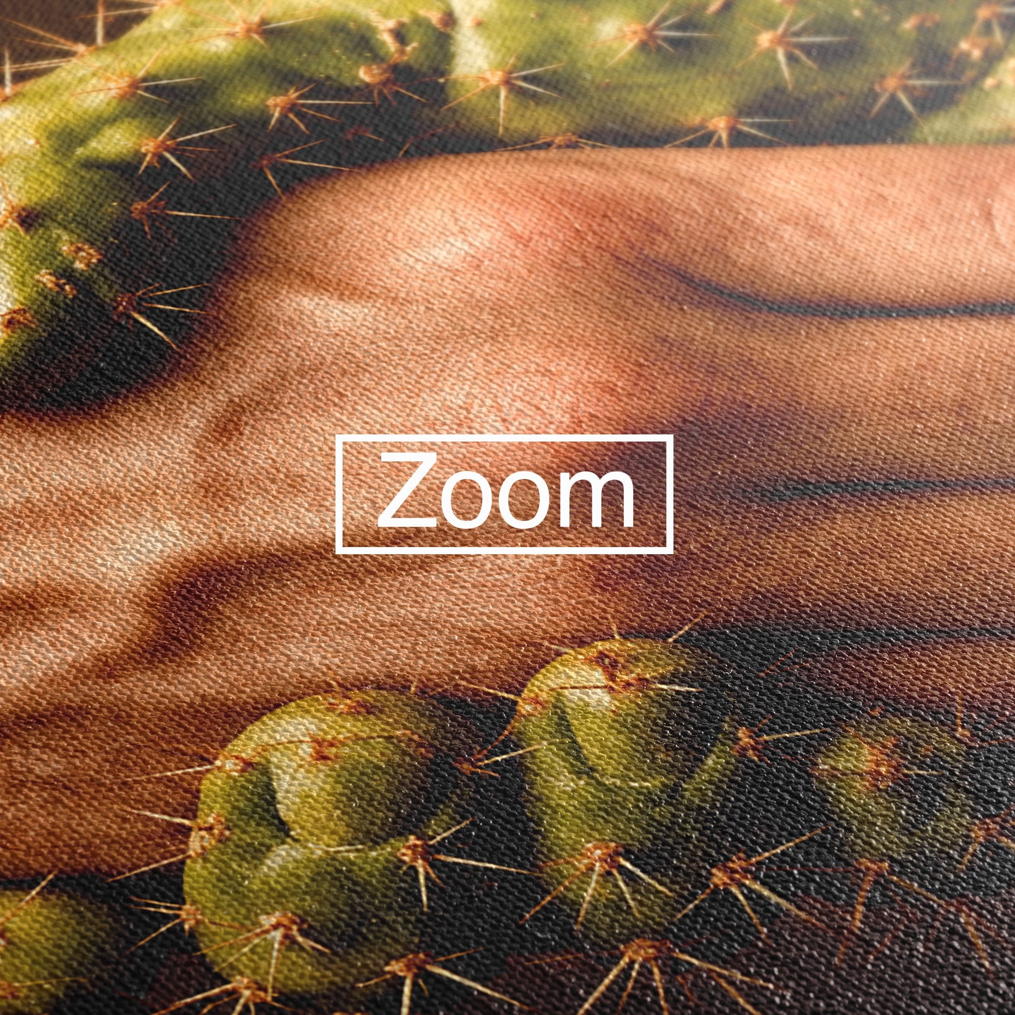 Tablou Canvas Premium LuxCanva® U1008, Strangere De Mana , Cactus, Conceptual, Business, Provocare, Birou, Culori Vibrante