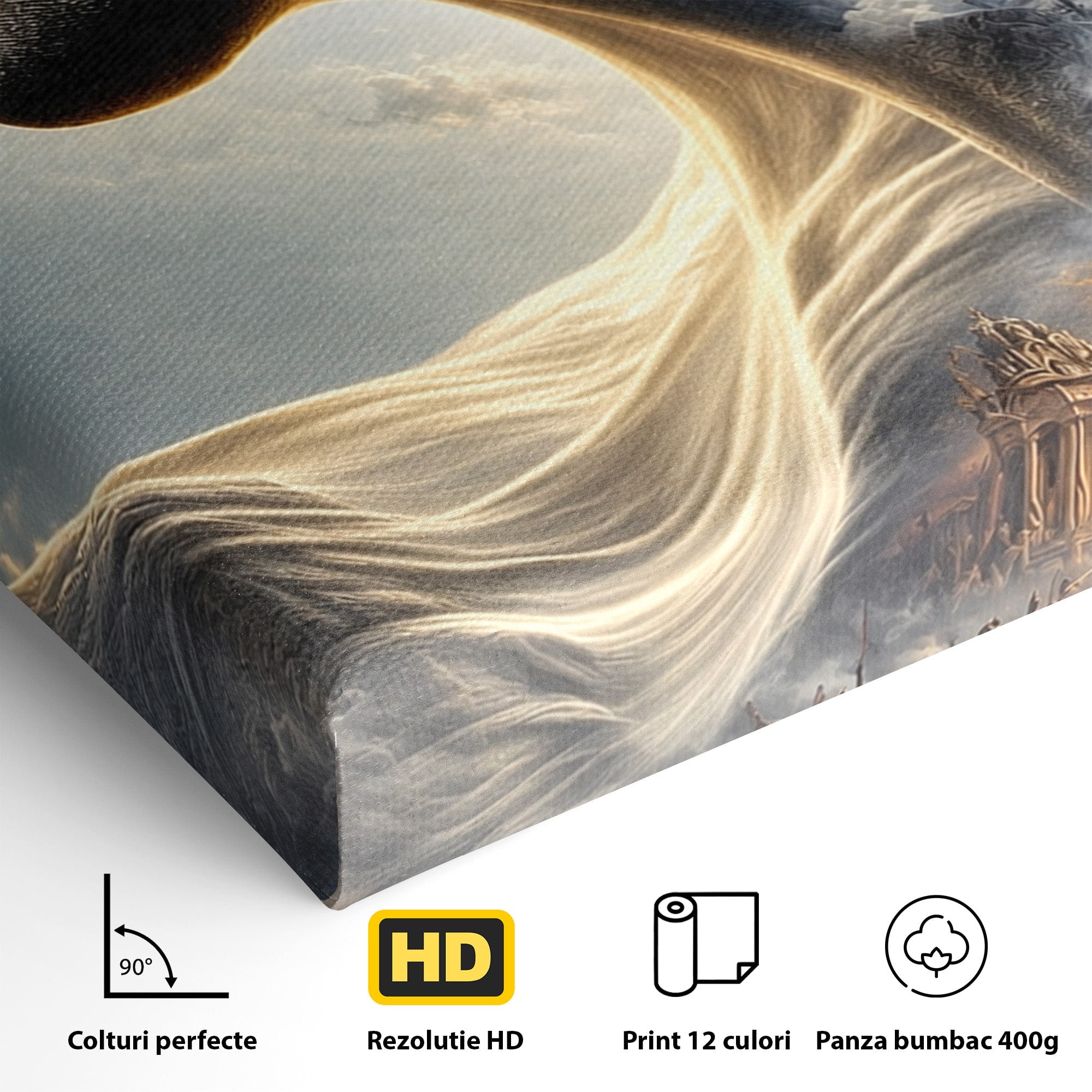 Tablou Canvas Premium LuxCanva® U1009, Vis Parizian, Fantezie, Paris, Peisaj, Living, Mister, Culori Vibrante