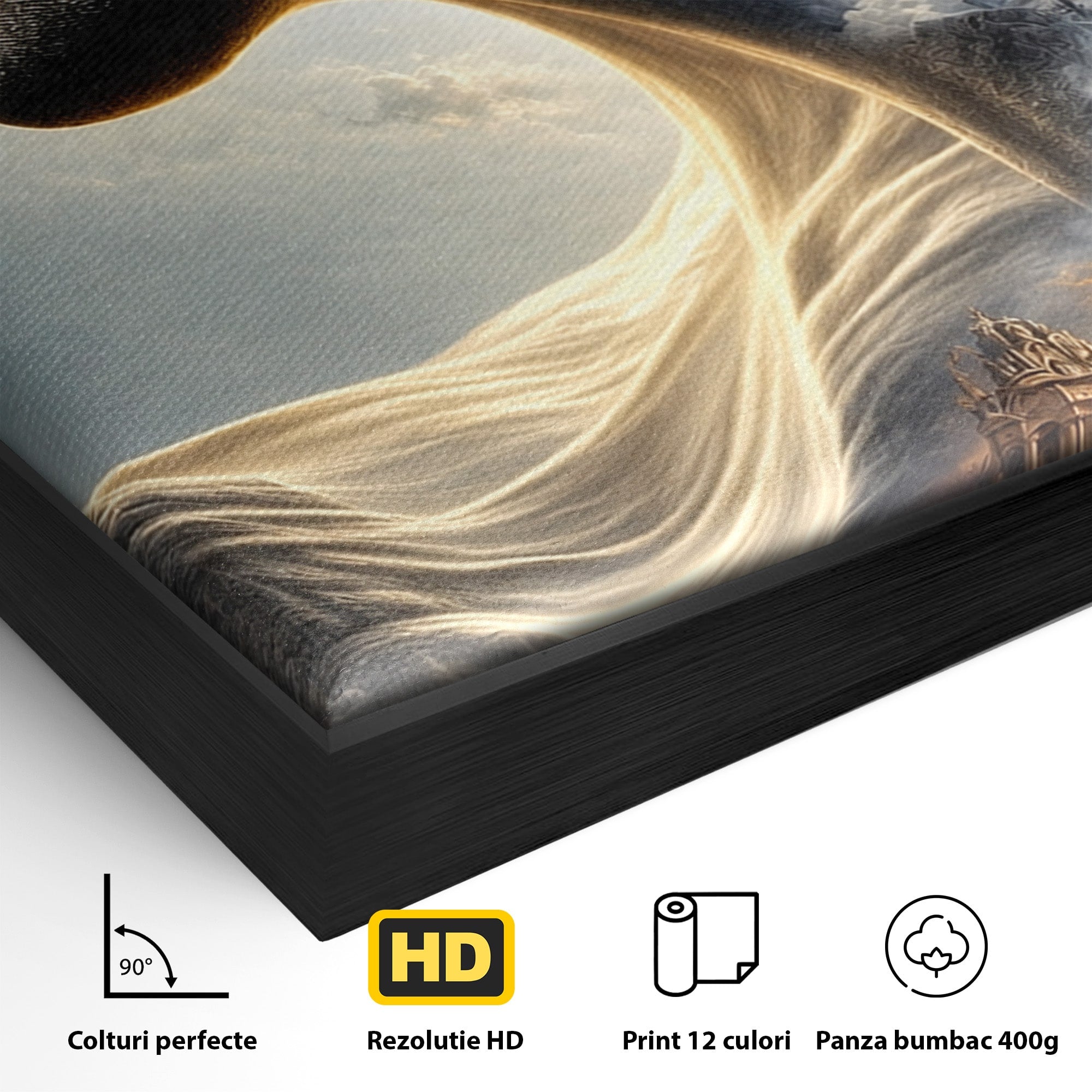 Tablou Canvas Premium LuxCanva® U1009, Vis Parizian, Fantezie, Paris, Peisaj, Living, Mister, Culori Vibrante