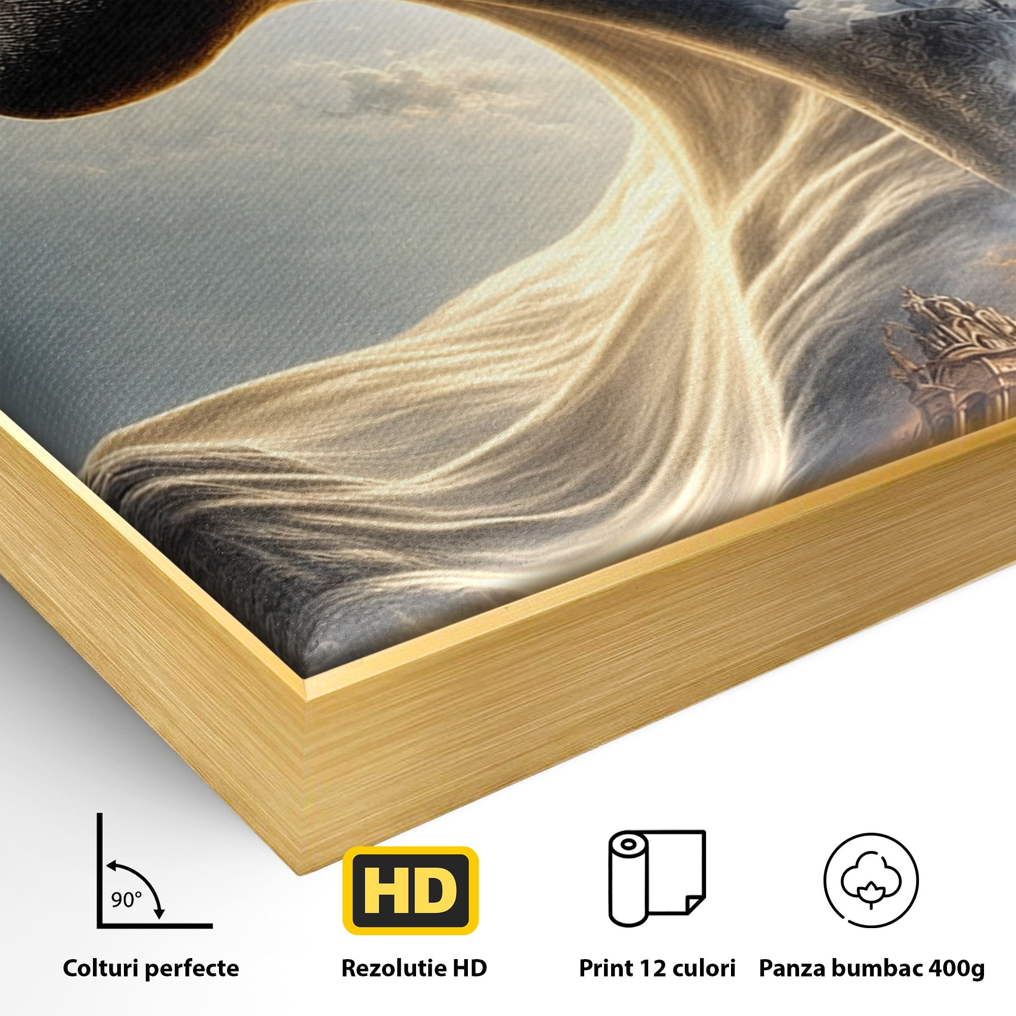 Tablou Canvas Premium LuxCanva® U1009, Vis Parizian, Fantezie, Paris, Peisaj, Living, Mister, Culori Vibrante