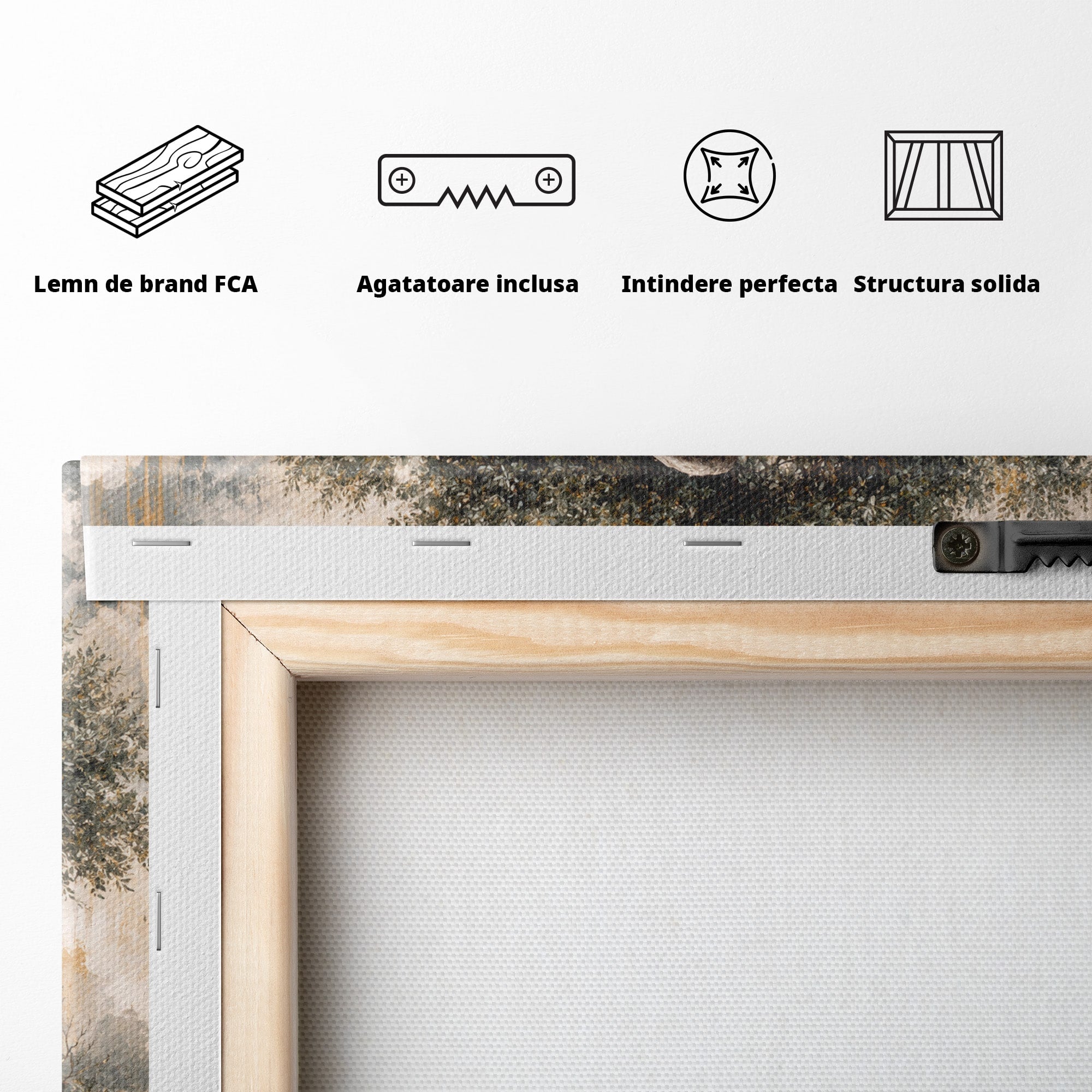 Tablou Canvas Premium LuxCanva® U1010, Imbratisarea Timpului, Batrani, Copac, Iubire, Timp, Natura, Living, Culori Vibrante