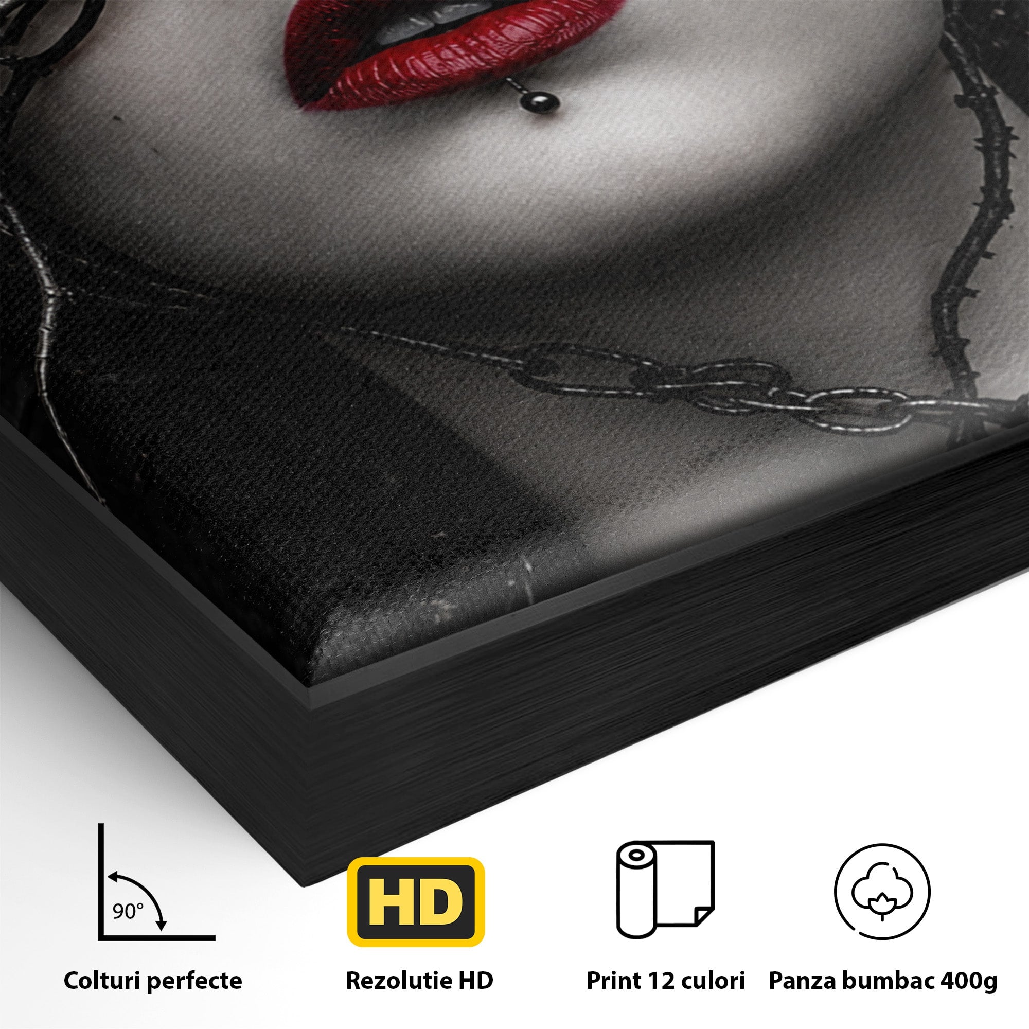 Tablou Canvas Premium LuxCanva® U1011, Misterul Intunecat, Portret, Mister, Conceptual, Living, Intunecat, Culori Vibrante