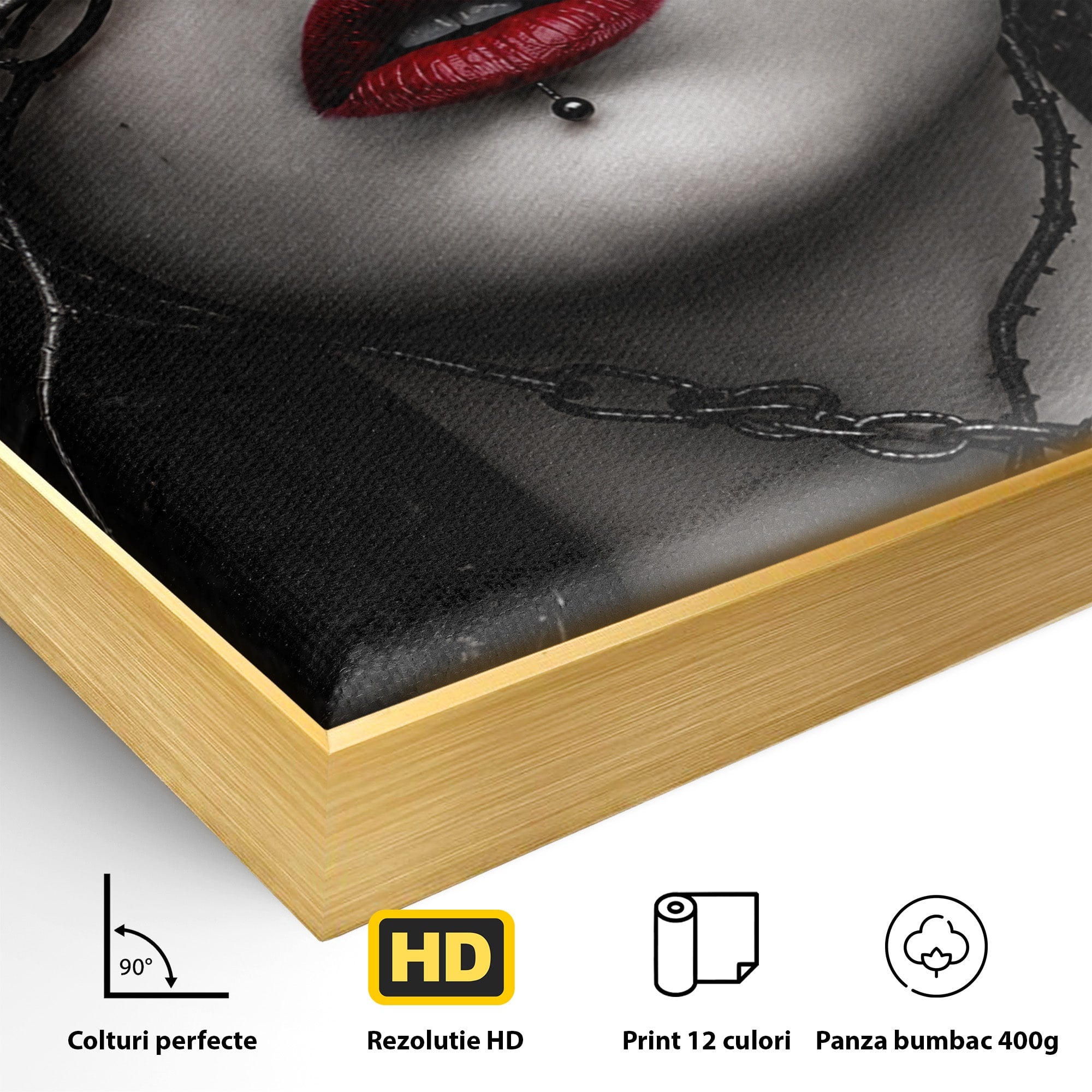 Tablou Canvas Premium LuxCanva® U1011, Misterul Intunecat, Portret, Mister, Conceptual, Living, Intunecat, Culori Vibrante