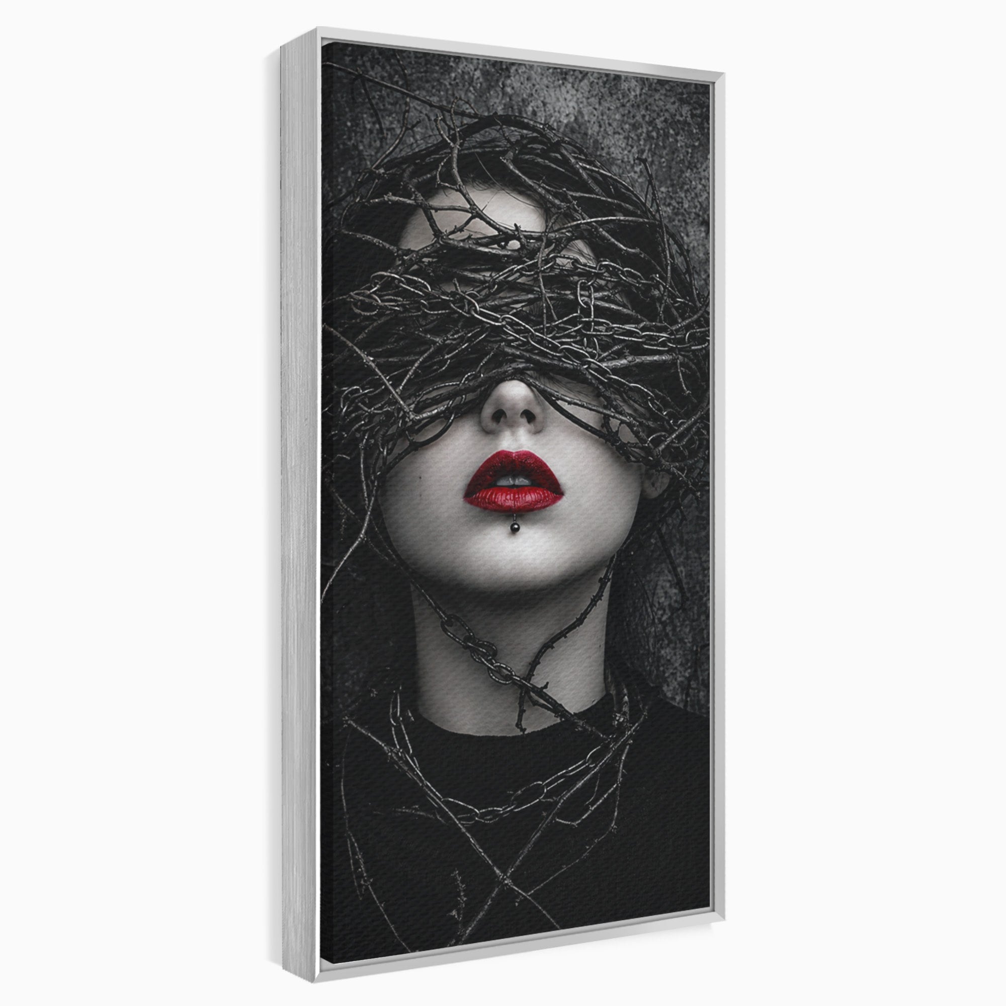 Tablou Canvas Premium LuxCanva® U1011, Misterul Intunecat, Portret, Mister, Conceptual, Living, Intunecat, Culori Vibrante