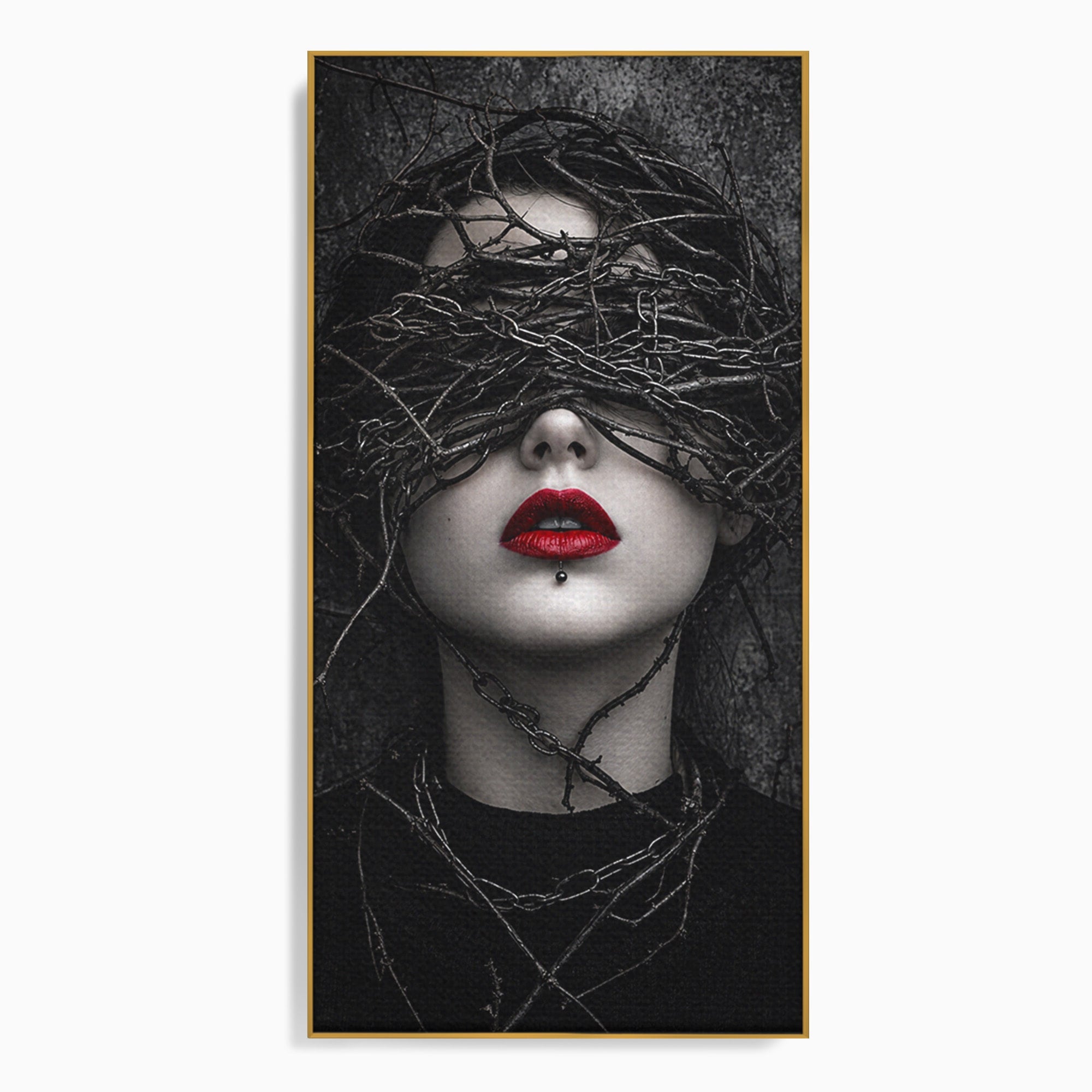 Tablou Canvas Premium LuxCanva® U1011, Misterul Intunecat, Portret, Mister, Conceptual, Living, Intunecat, Culori Vibrante