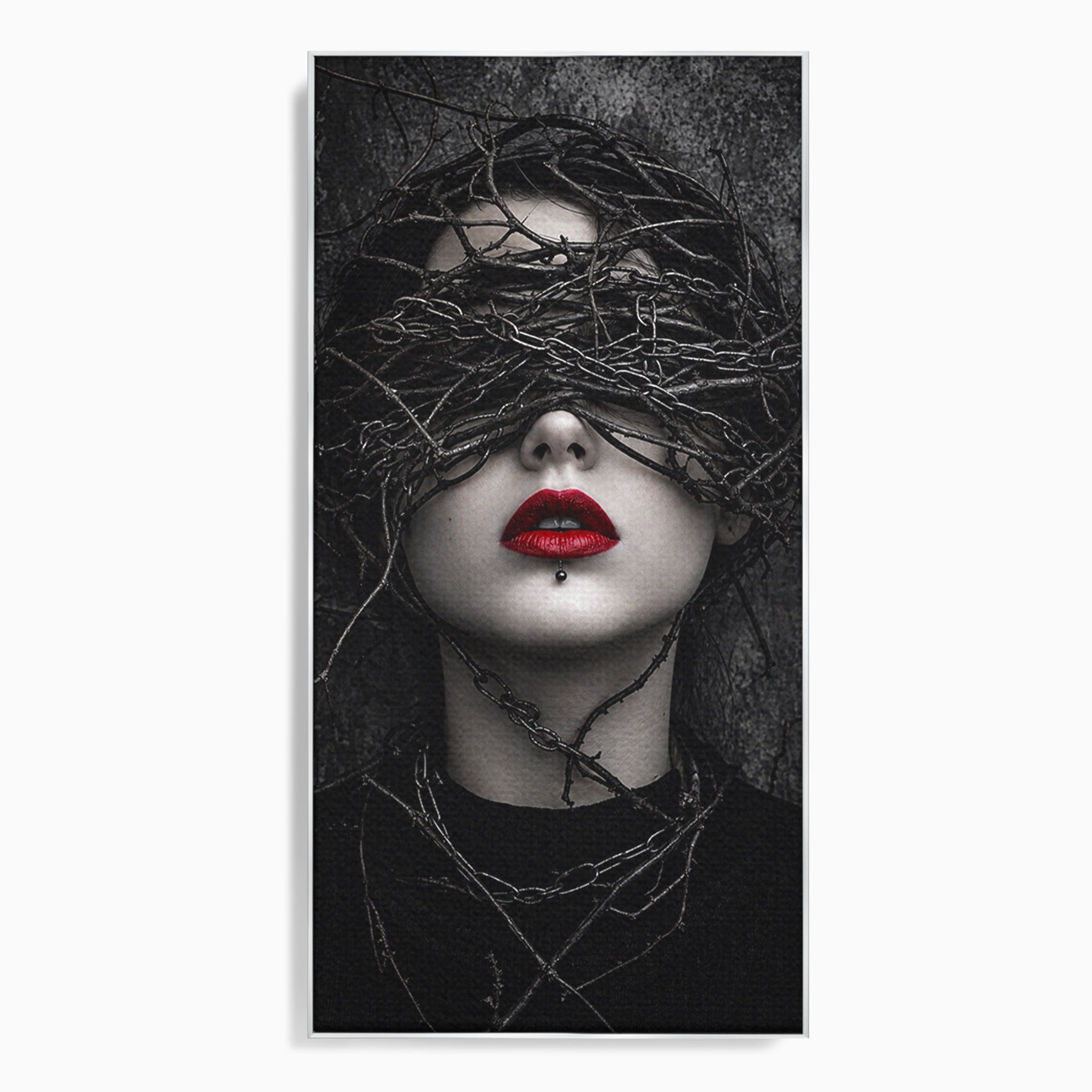 Tablou Canvas Premium LuxCanva® U1011, Misterul Intunecat, Portret, Mister, Conceptual, Living, Intunecat, Culori Vibrante