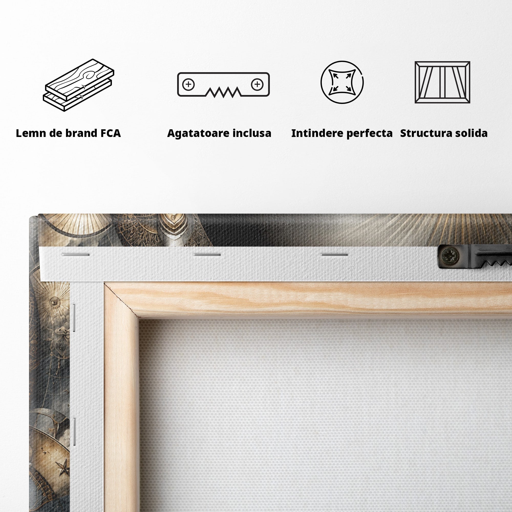 Tablou Canvas Premium LuxCanva® U1012, Ochiul Lunii, Fantezie, Cer, Luna, Ochi, Dormitor, Culori Vibrante