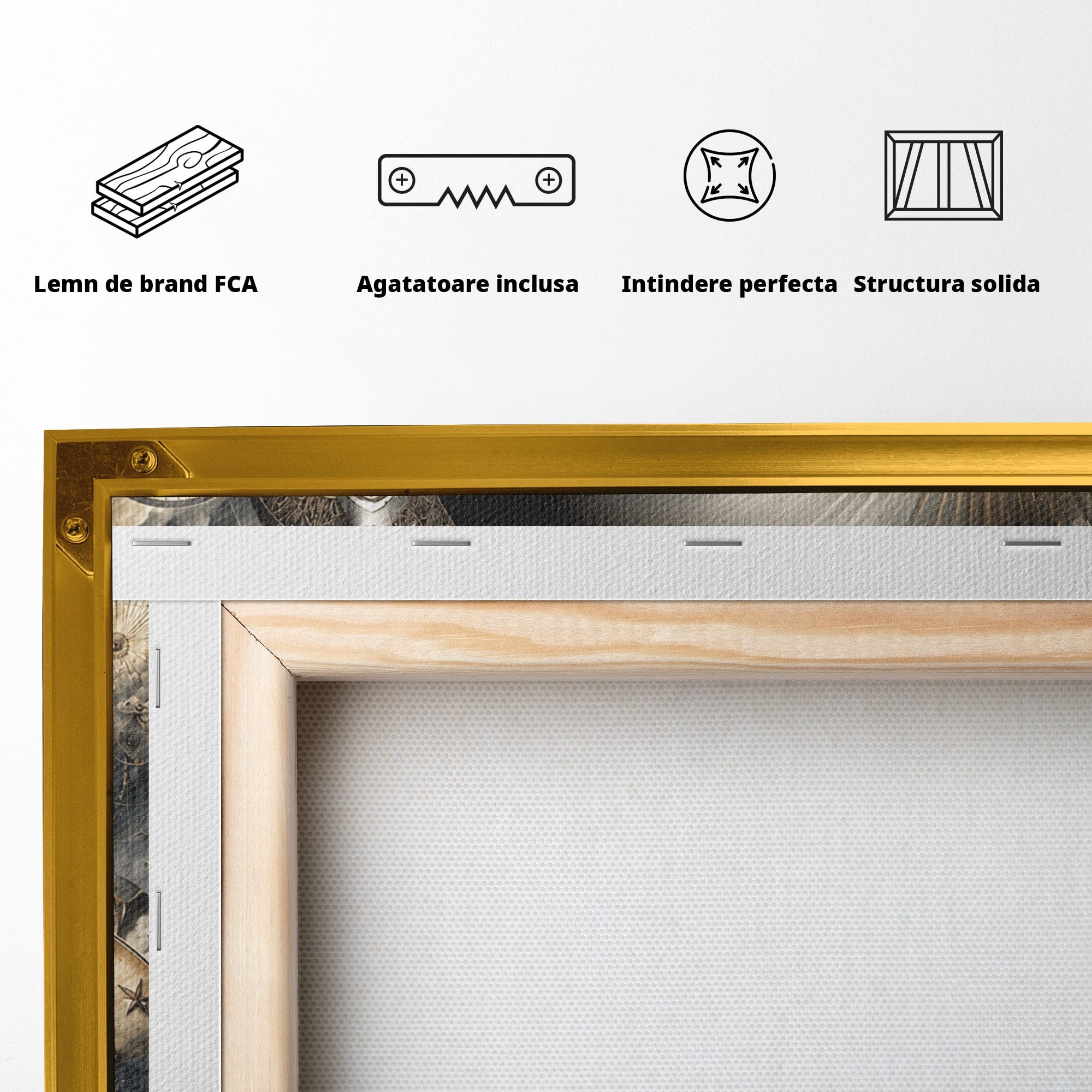 Tablou Canvas Premium LuxCanva® U1012, Ochiul Lunii, Fantezie, Cer, Luna, Ochi, Dormitor, Culori Vibrante