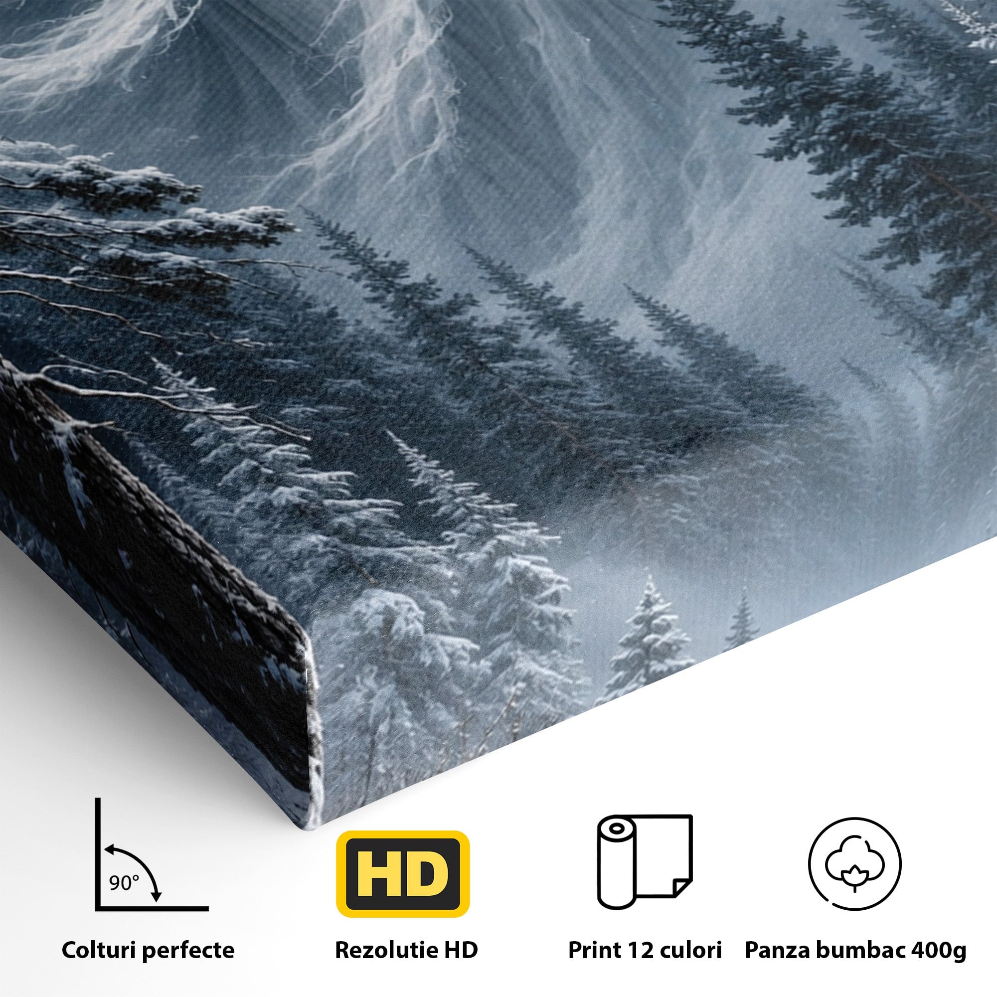 Tablou Canvas Premium LuxCanva® U1014, Regina Zapezii, Iarna, Padure, Fantezie, Regina, Dormitor, Culori Vibrante