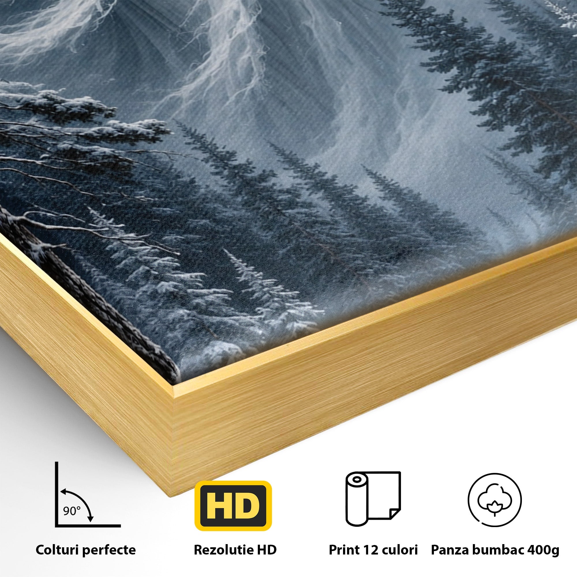 Tablou Canvas Premium LuxCanva® U1014, Regina Zapezii, Iarna, Padure, Fantezie, Regina, Dormitor, Culori Vibrante