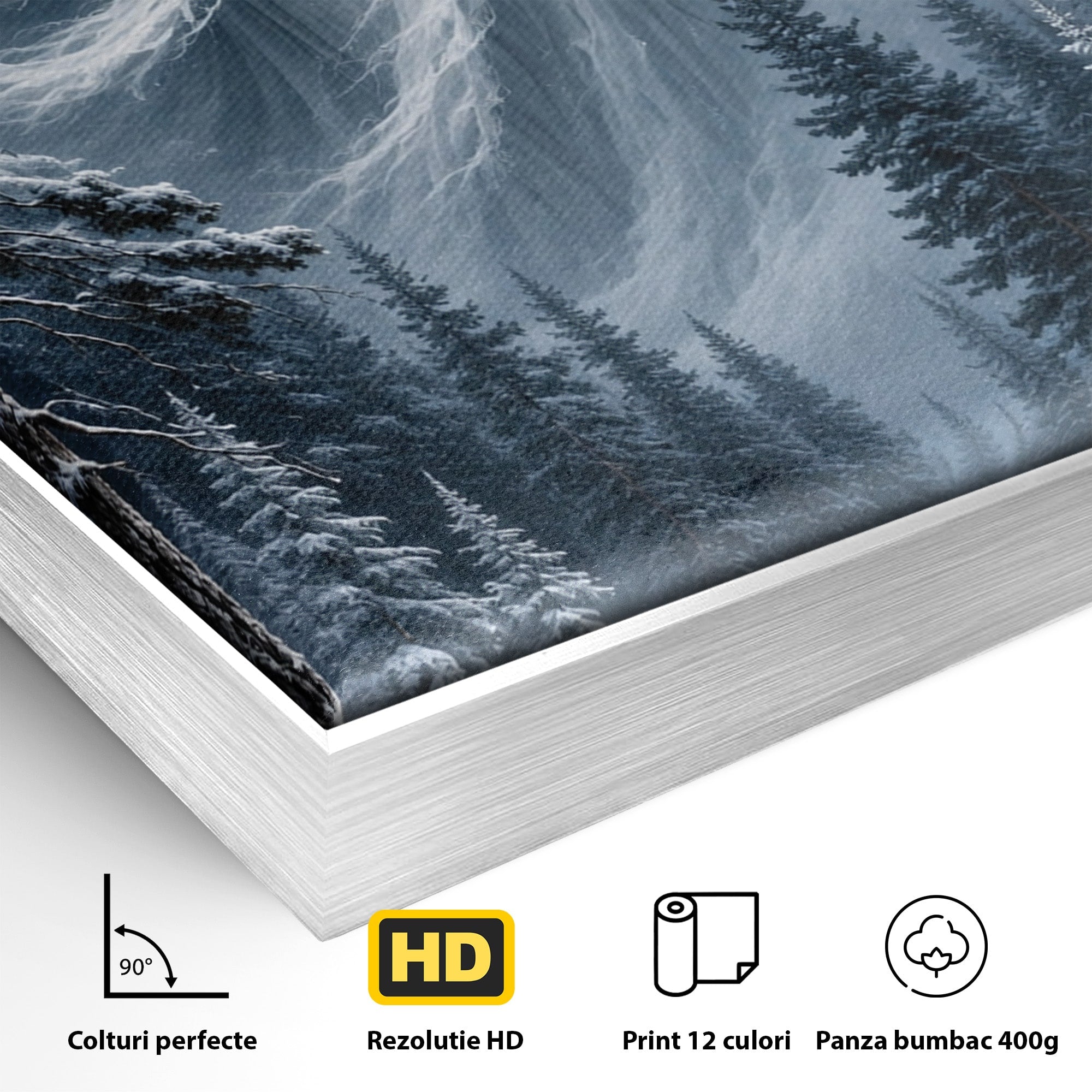 Tablou Canvas Premium LuxCanva® U1014, Regina Zapezii, Iarna, Padure, Fantezie, Regina, Dormitor, Culori Vibrante