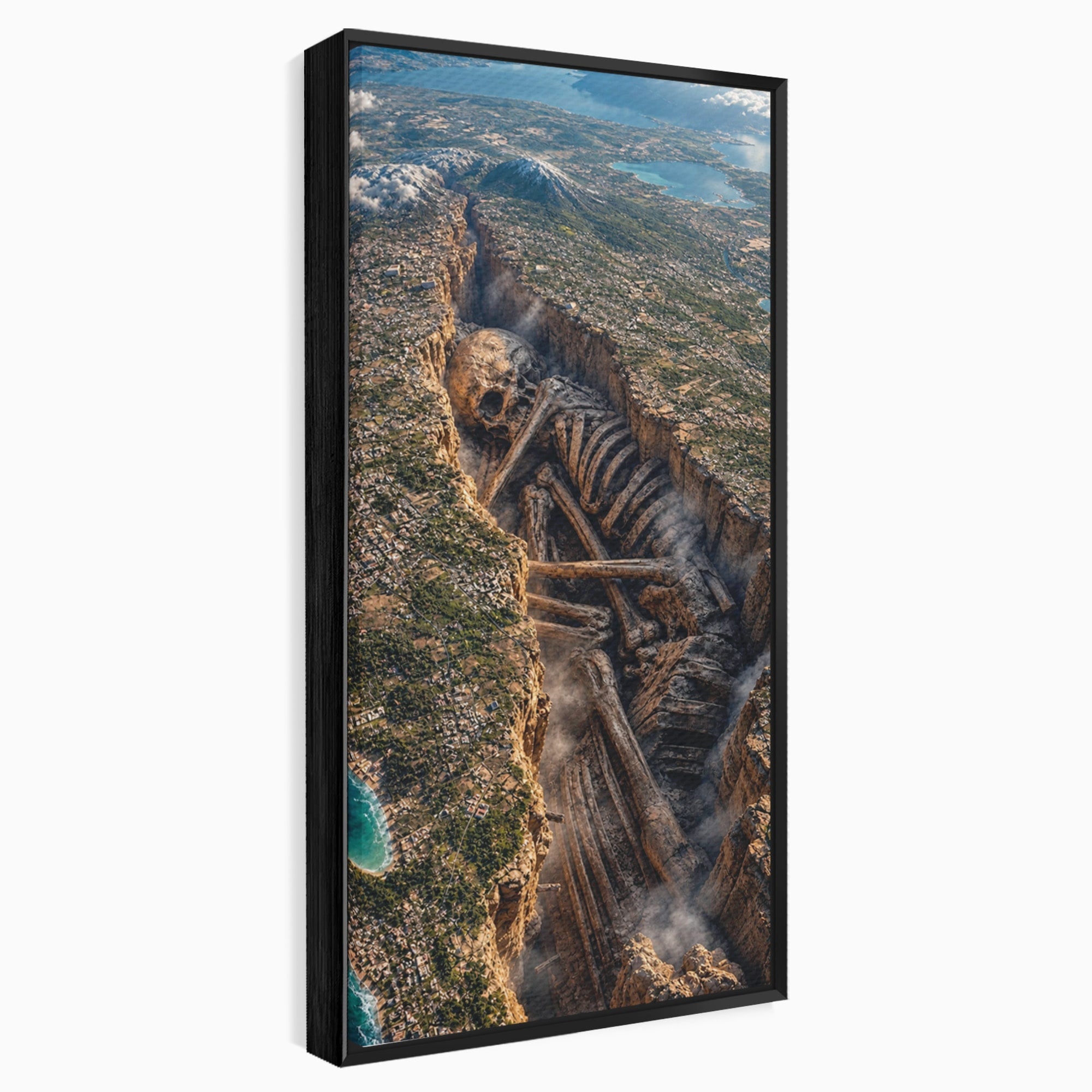 Tablou Canvas Premium LuxCanva® U1015, Gigant Ascuns Sub Pamant, Peisaj, Gigant, Aventura, Mister, Living, Culori Vibrante