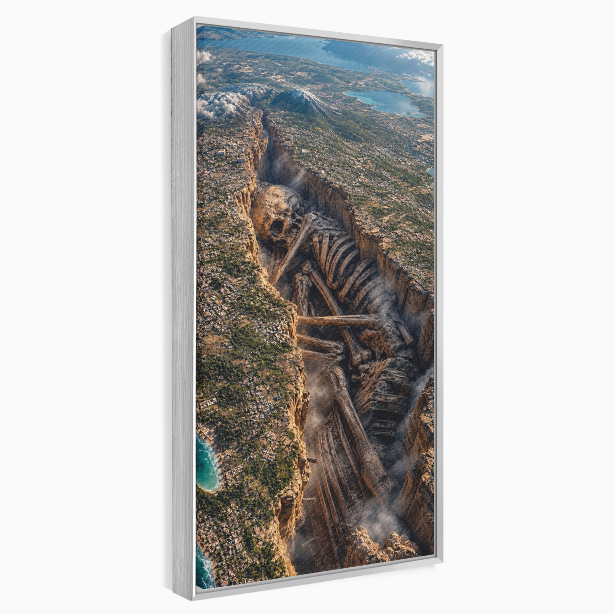 Tablou Canvas Premium LuxCanva® U1015, Gigant Ascuns Sub Pamant, Peisaj, Gigant, Aventura, Mister, Living, Culori Vibrante