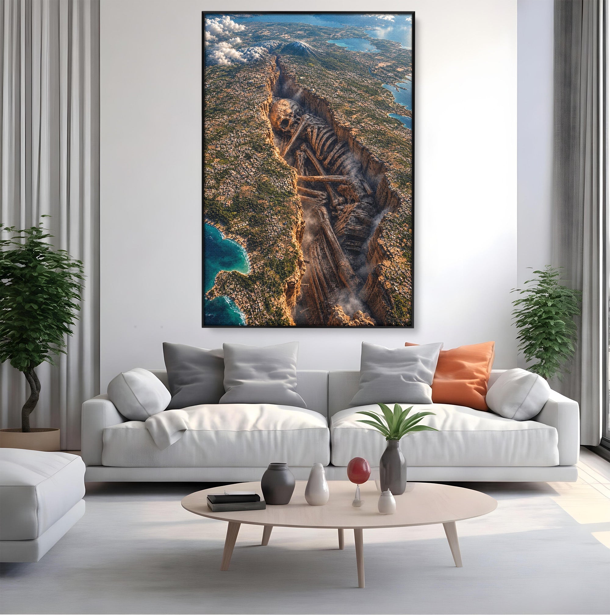 Tablou Canvas Premium LuxCanva® U1015, Gigant Ascuns Sub Pamant, Peisaj, Gigant, Aventura, Mister, Living, Culori Vibrante