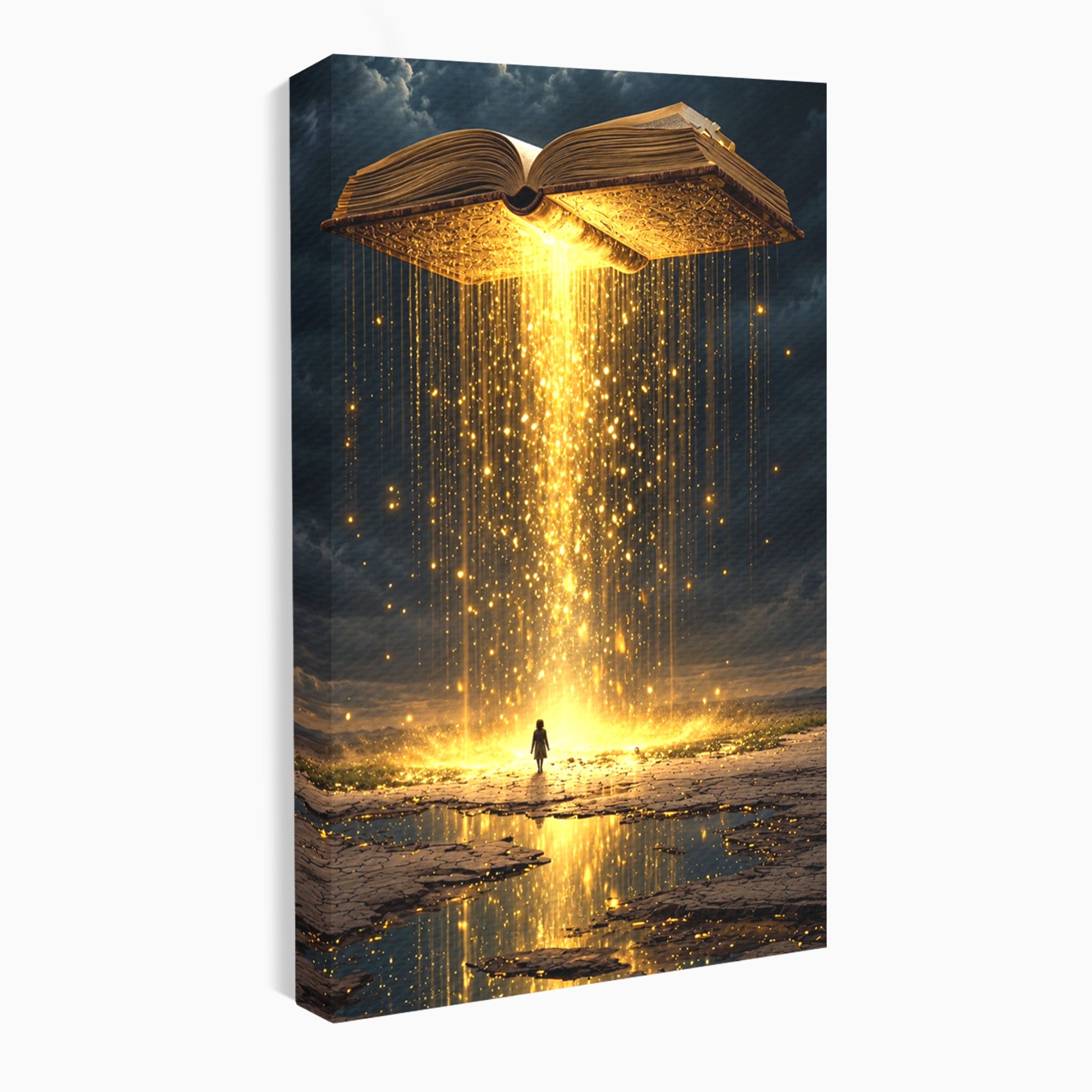 Tablou Canvas Premium LuxCanva® U1017, Cartea Magica, Fantezie, Lumina, Cer, Vis, Carte, Magie,  Living, Culori Vibrante