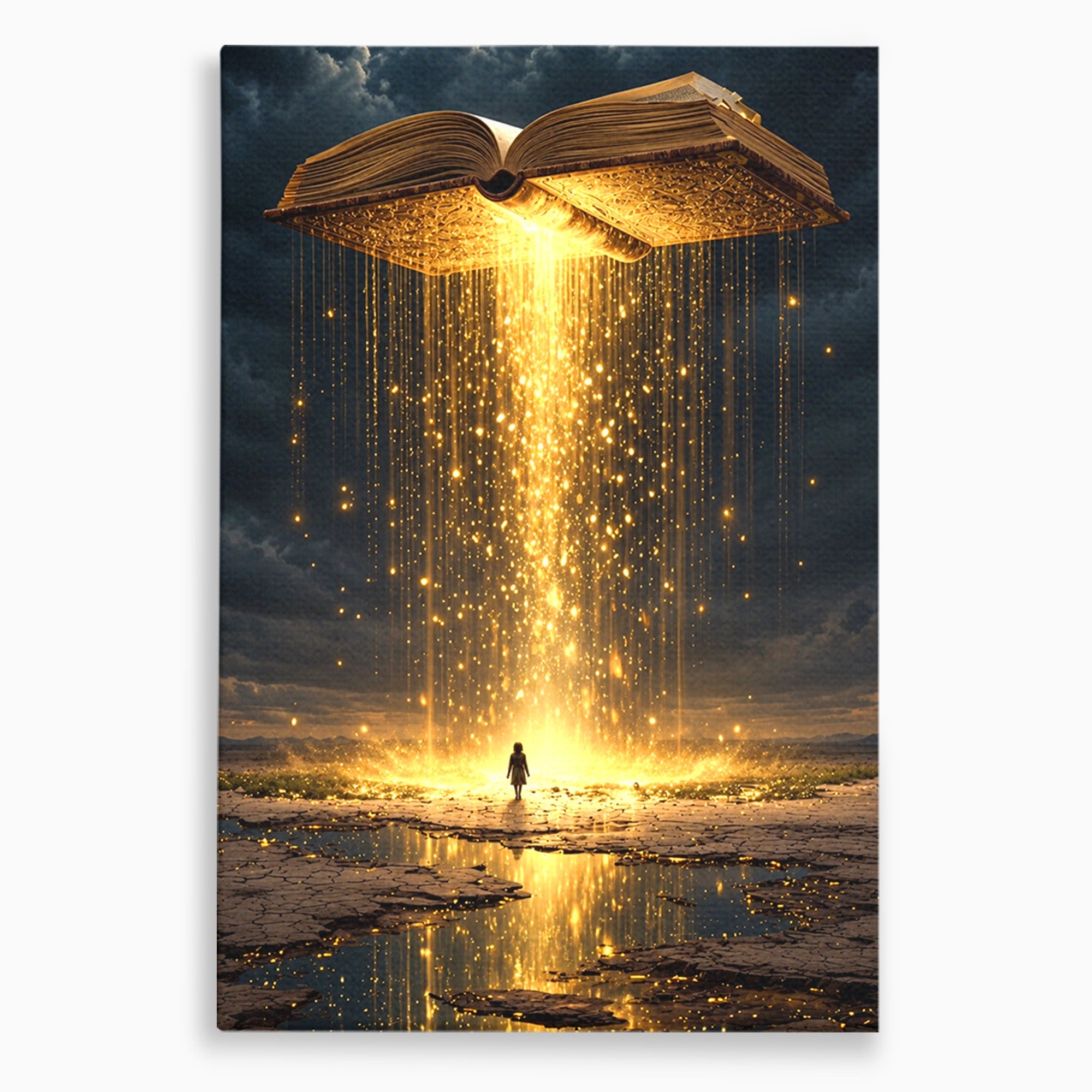 Tablou Canvas Premium LuxCanva® U1017, Cartea Magica, Fantezie, Lumina, Cer, Vis, Carte, Magie,  Living, Culori Vibrante