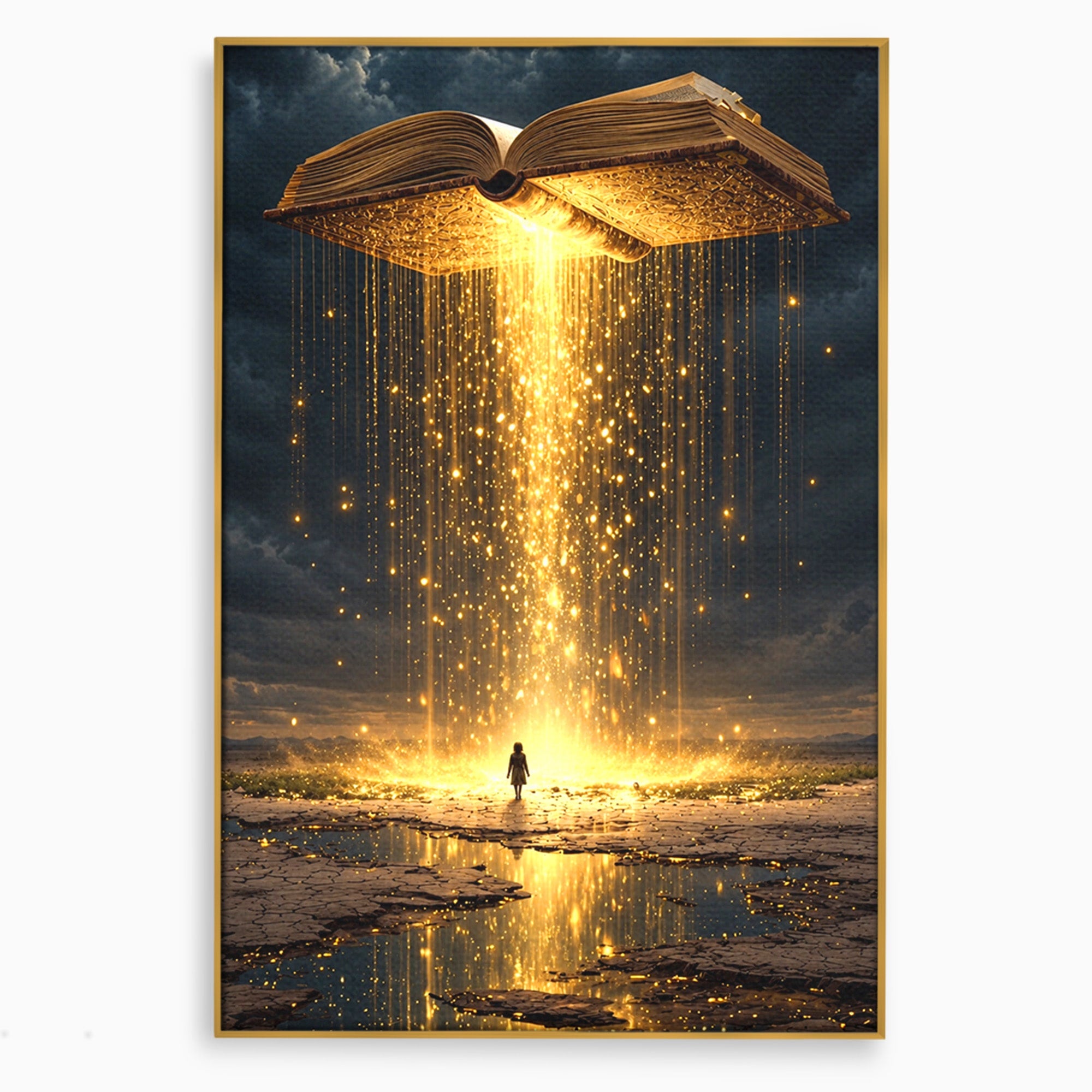 Tablou Canvas Premium LuxCanva® U1017, Cartea Magica, Fantezie, Lumina, Cer, Vis, Carte, Magie,  Living, Culori Vibrante