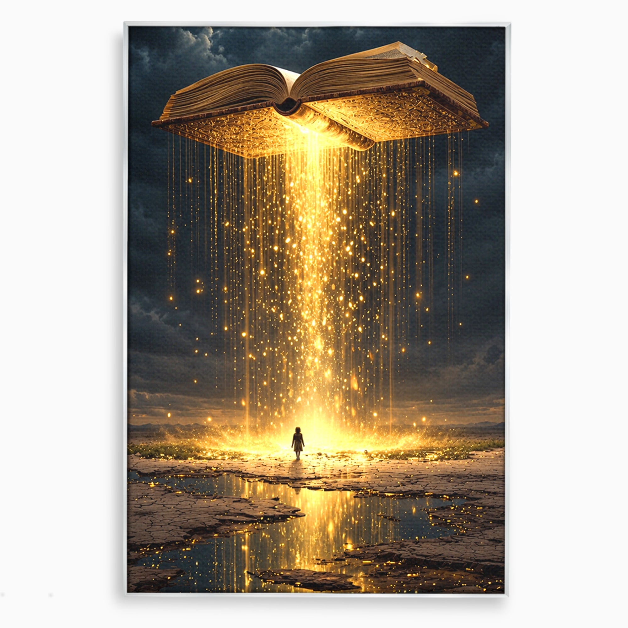 Tablou Canvas Premium LuxCanva® U1017, Cartea Magica, Fantezie, Lumina, Cer, Vis, Carte, Magie,  Living, Culori Vibrante