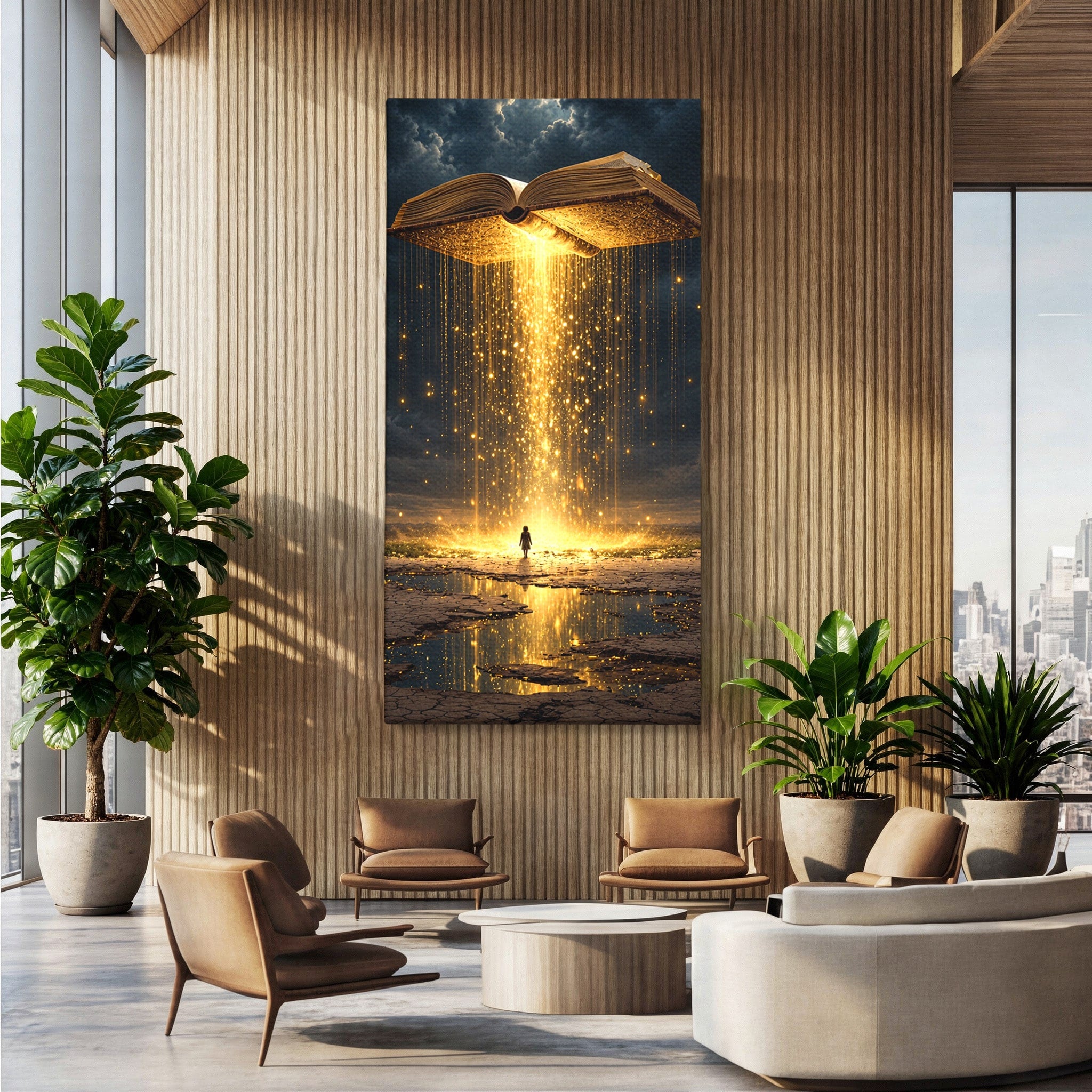 Tablou Canvas Premium LuxCanva® U1017, Cartea Magica, Fantezie, Lumina, Cer, Vis, Carte, Magie,  Living, Culori Vibrante