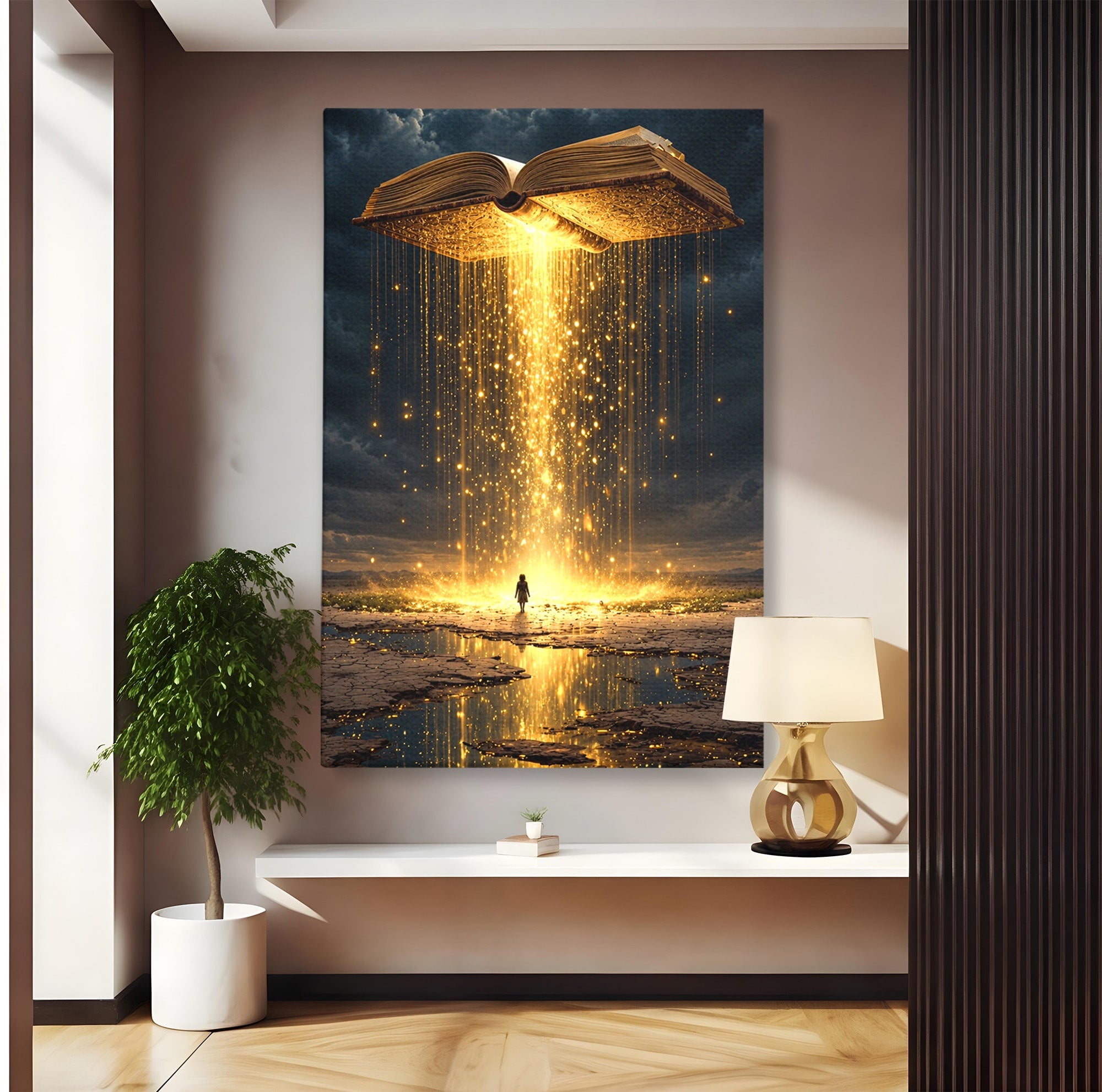 Tablou Canvas Premium LuxCanva® U1017, Cartea Magica, Fantezie, Lumina, Cer, Vis, Carte, Magie,  Living, Culori Vibrante