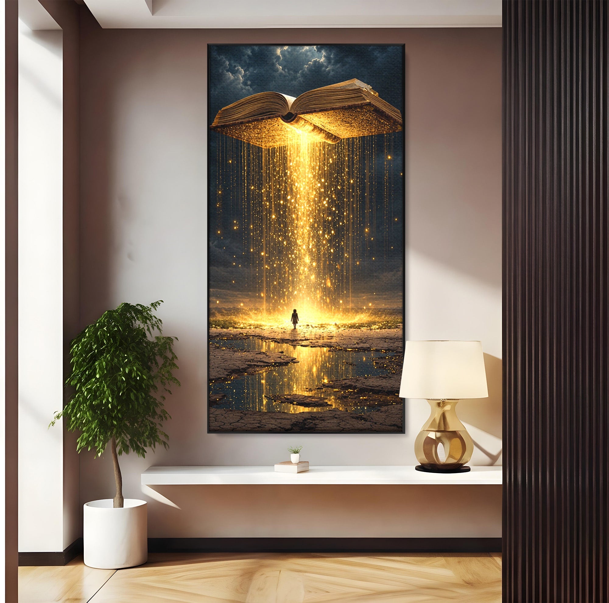 Tablou Canvas Premium LuxCanva® U1017, Cartea Magica, Fantezie, Lumina, Cer, Vis, Carte, Magie,  Living, Culori Vibrante