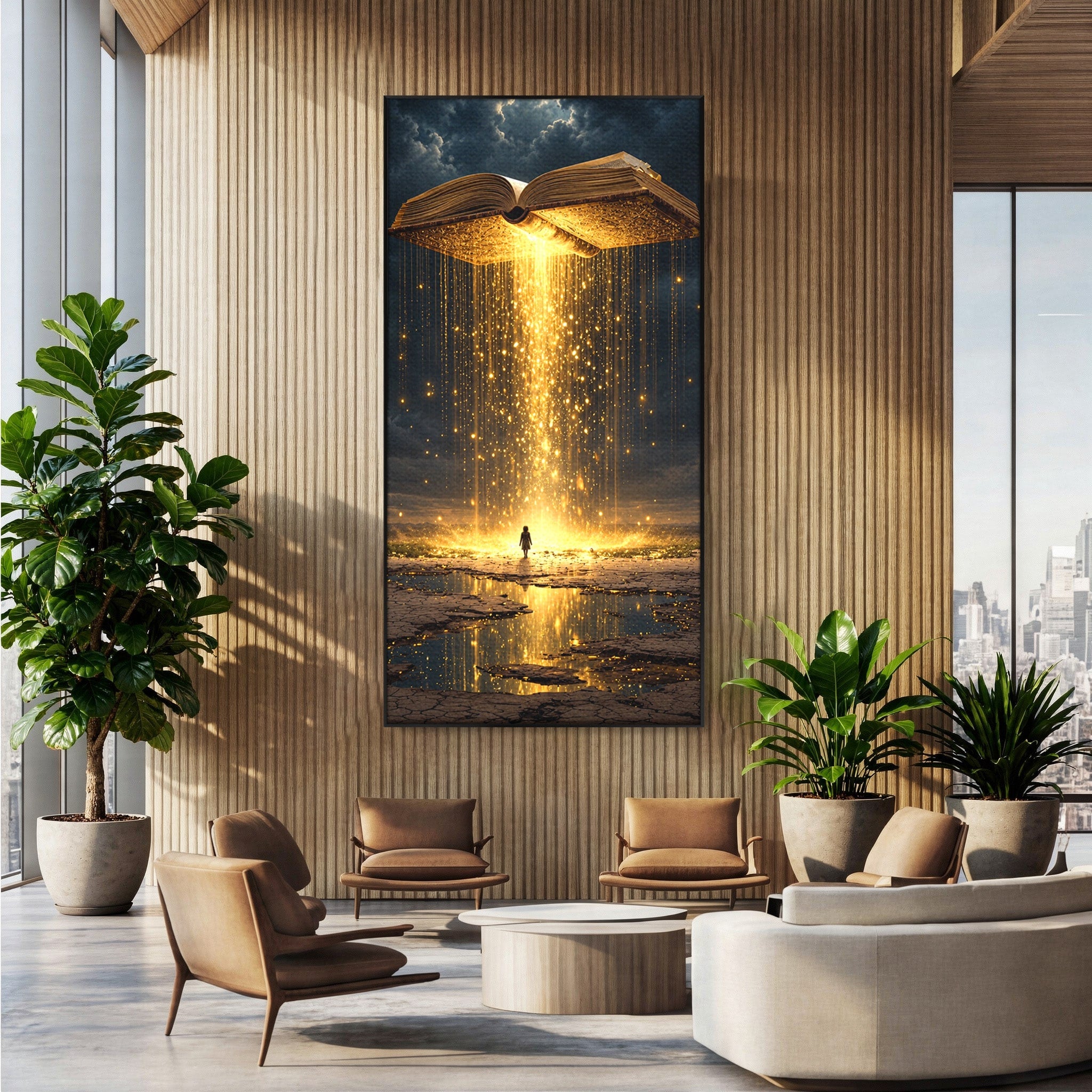 Tablou Canvas Premium LuxCanva® U1017, Cartea Magica, Fantezie, Lumina, Cer, Vis, Carte, Magie,  Living, Culori Vibrante