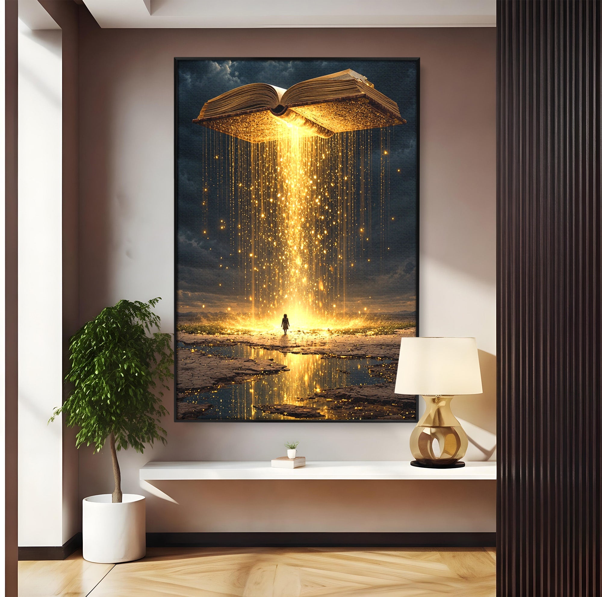 Tablou Canvas Premium LuxCanva® U1017, Cartea Magica, Fantezie, Lumina, Cer, Vis, Carte, Magie,  Living, Culori Vibrante