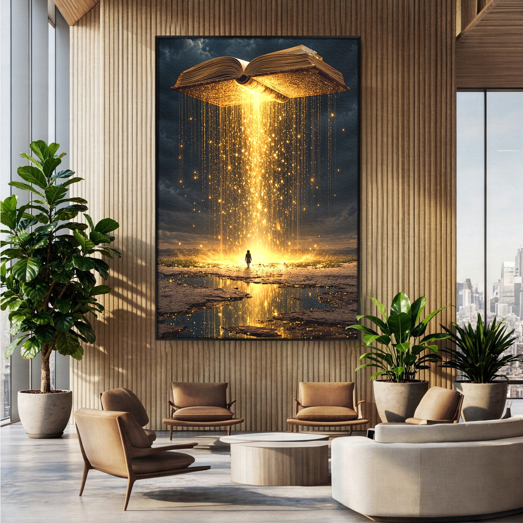 Tablou Canvas Premium LuxCanva® U1017, Cartea Magica, Fantezie, Lumina, Cer, Vis, Carte, Magie,  Living, Culori Vibrante
