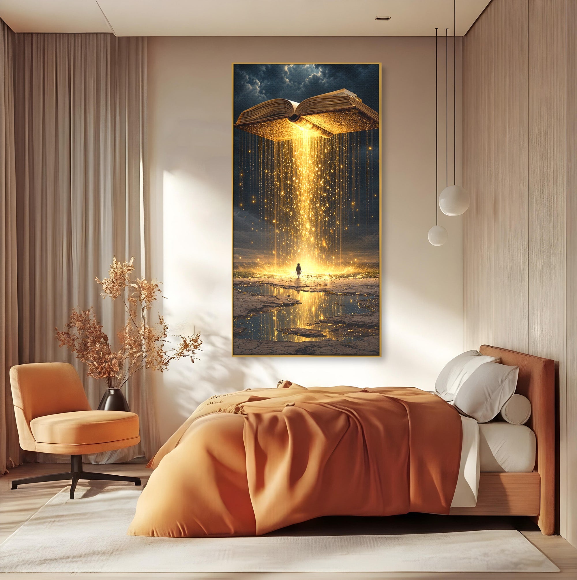 Tablou Canvas Premium LuxCanva® U1017, Cartea Magica, Fantezie, Lumina, Cer, Vis, Carte, Magie,  Living, Culori Vibrante